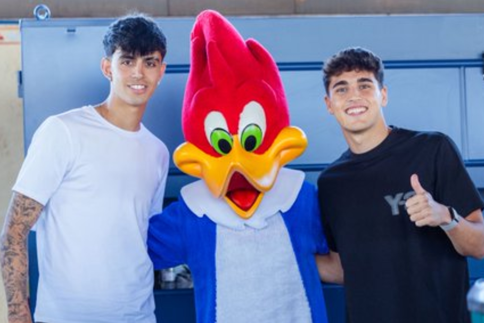Bernal y Cubarsí en Port Aventura.