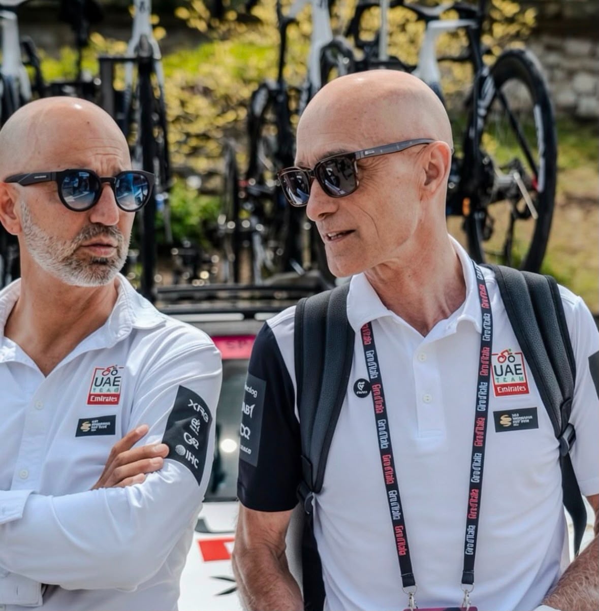 Matxin y Mauro Gianetti, en el Giro.