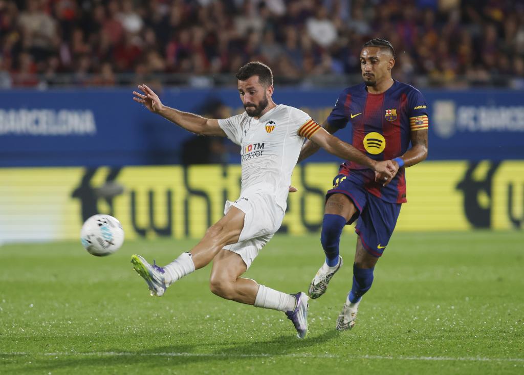 Partido de ida entre Barcelona y Valencia