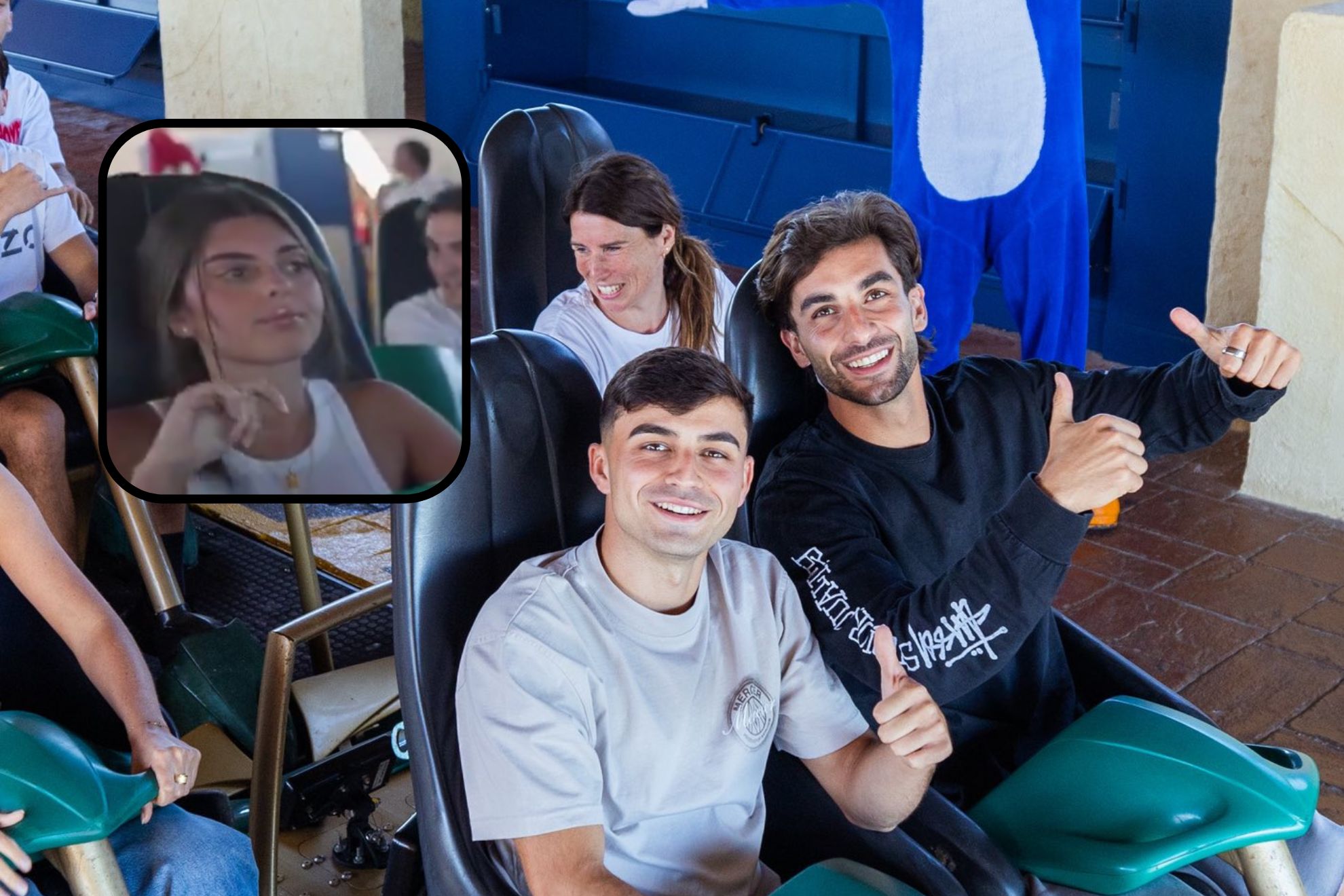 Pedri, Ferran y Alejandra Dorta