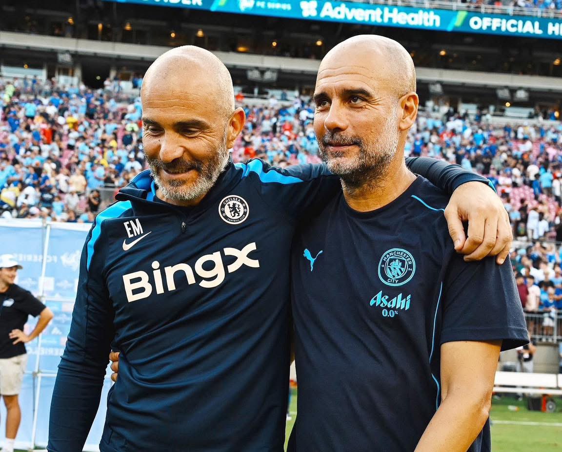 Enzo Maresca and Pep Guardiola