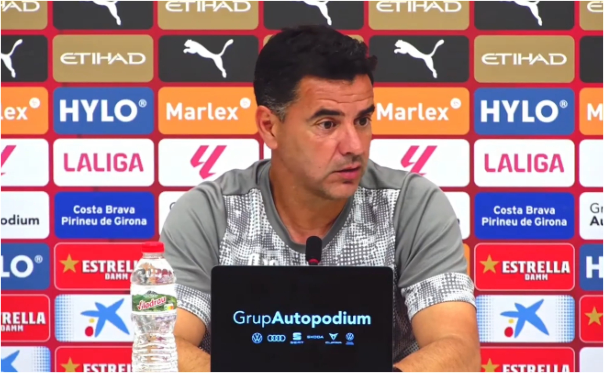 Míchel, en rueda de prensa.