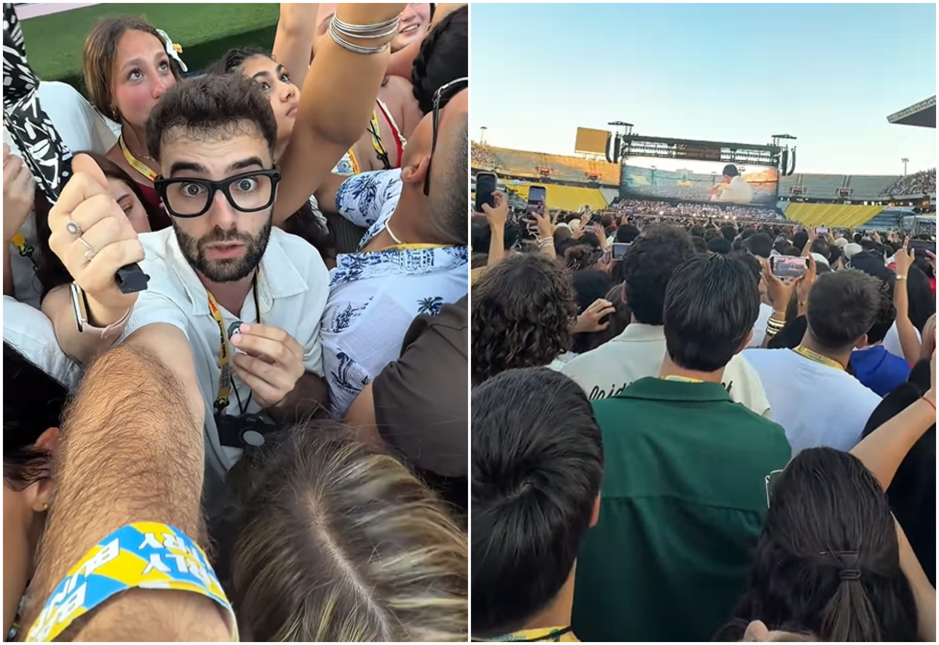 Polémica en el primer concierto de Bad Bunny en Barcelona: “No puedo moverme, 500 euros de entrada y no puedo bailar”