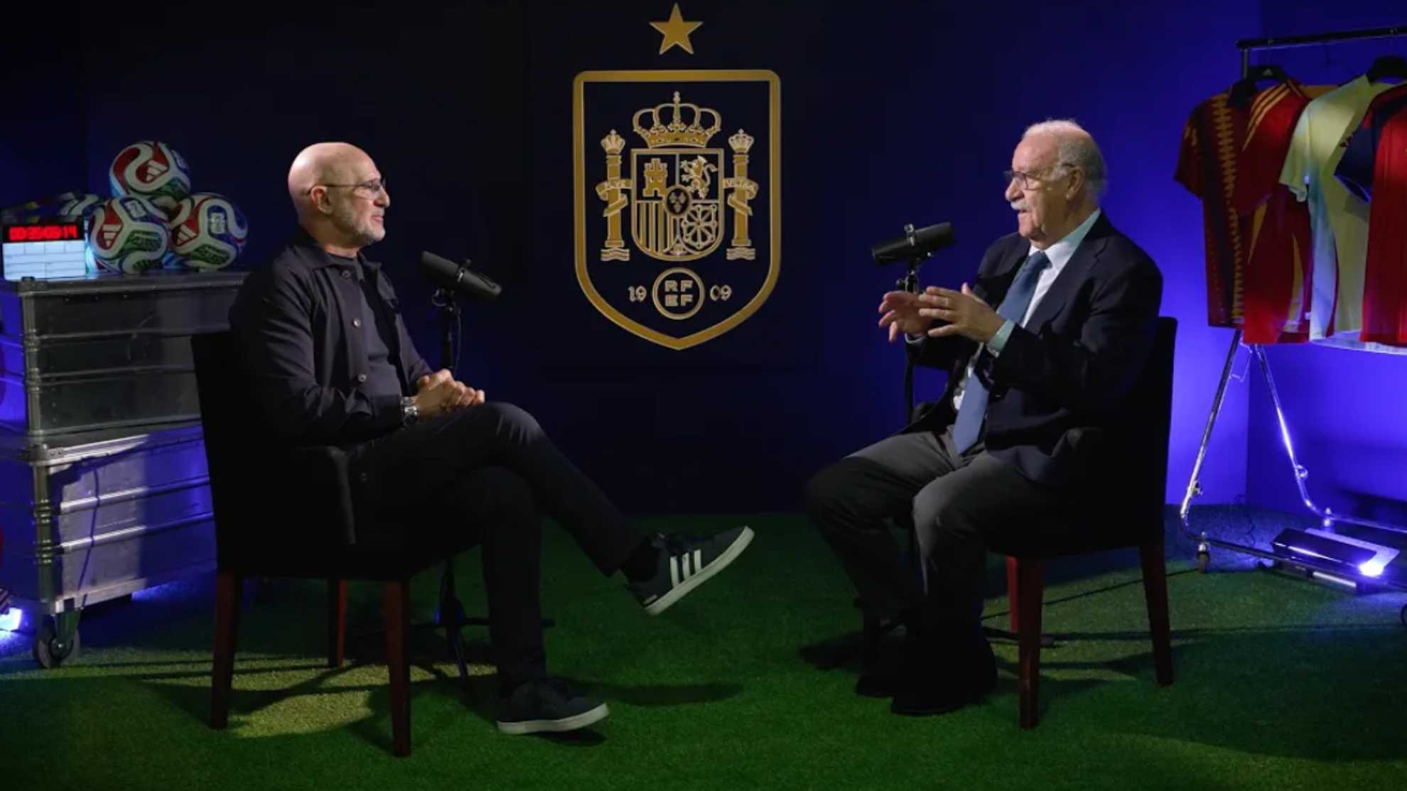 Luis de la Fuente junto a Vicente del Bosque.