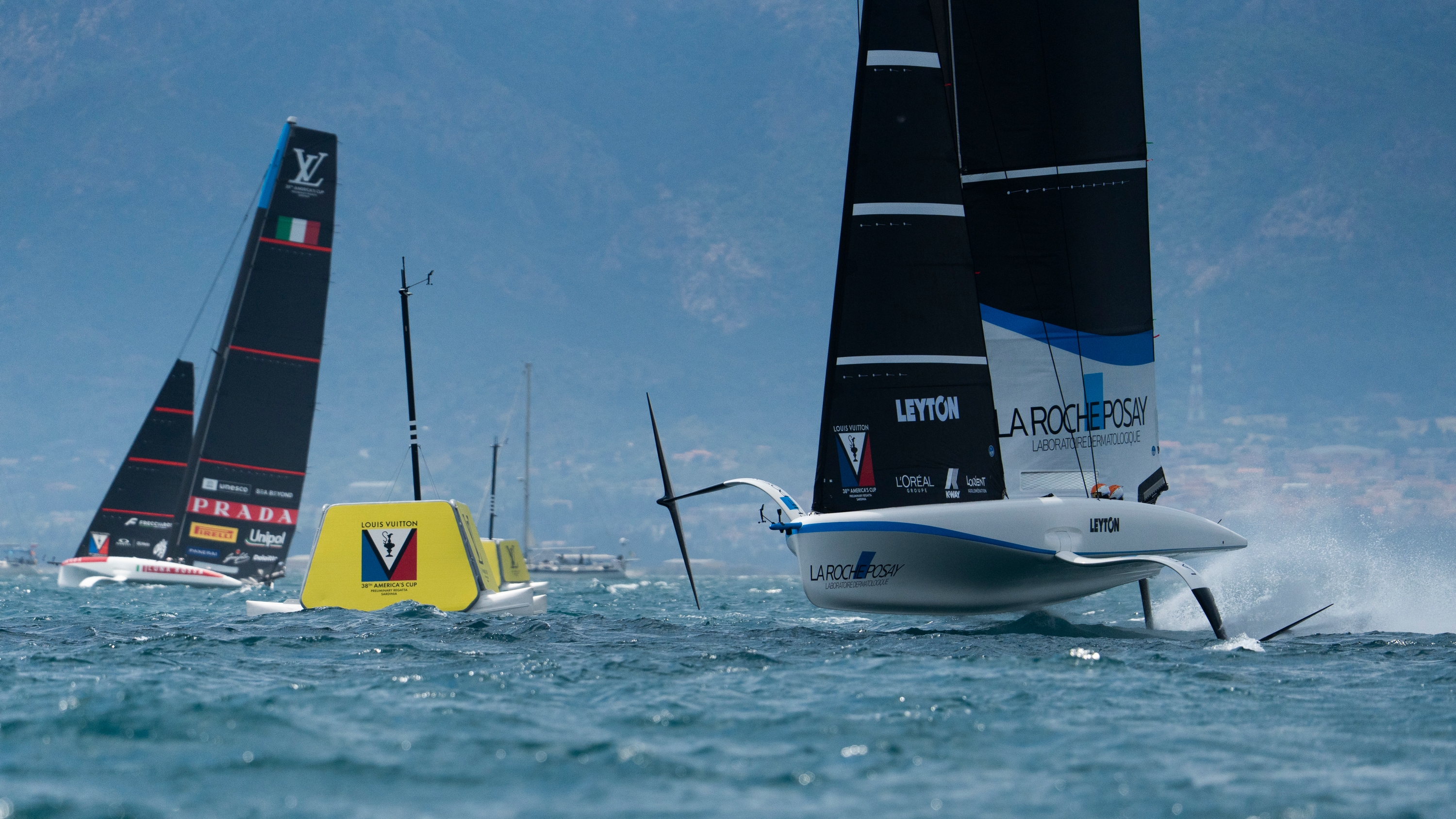 Segunda jornada de la Regata Preliminar de la Copa América en Cagliari.