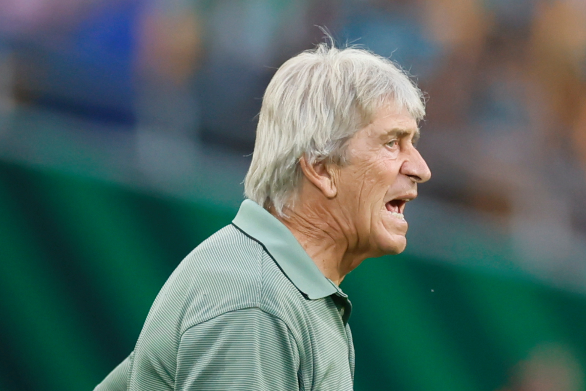 Pellegrini, en el partido frente al Levante
