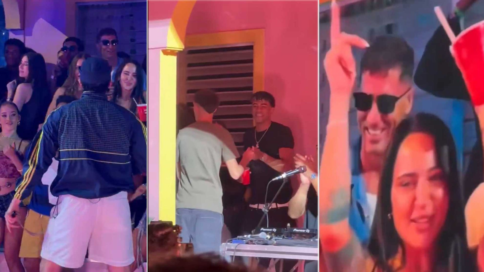 El delantero polaco, junto a varios de sus compañeros, no se quiso perder el concierto del artista Bad Bunny. Allí se vio también a Balde, Ferran o Lamine, que acudió con su pareja.
