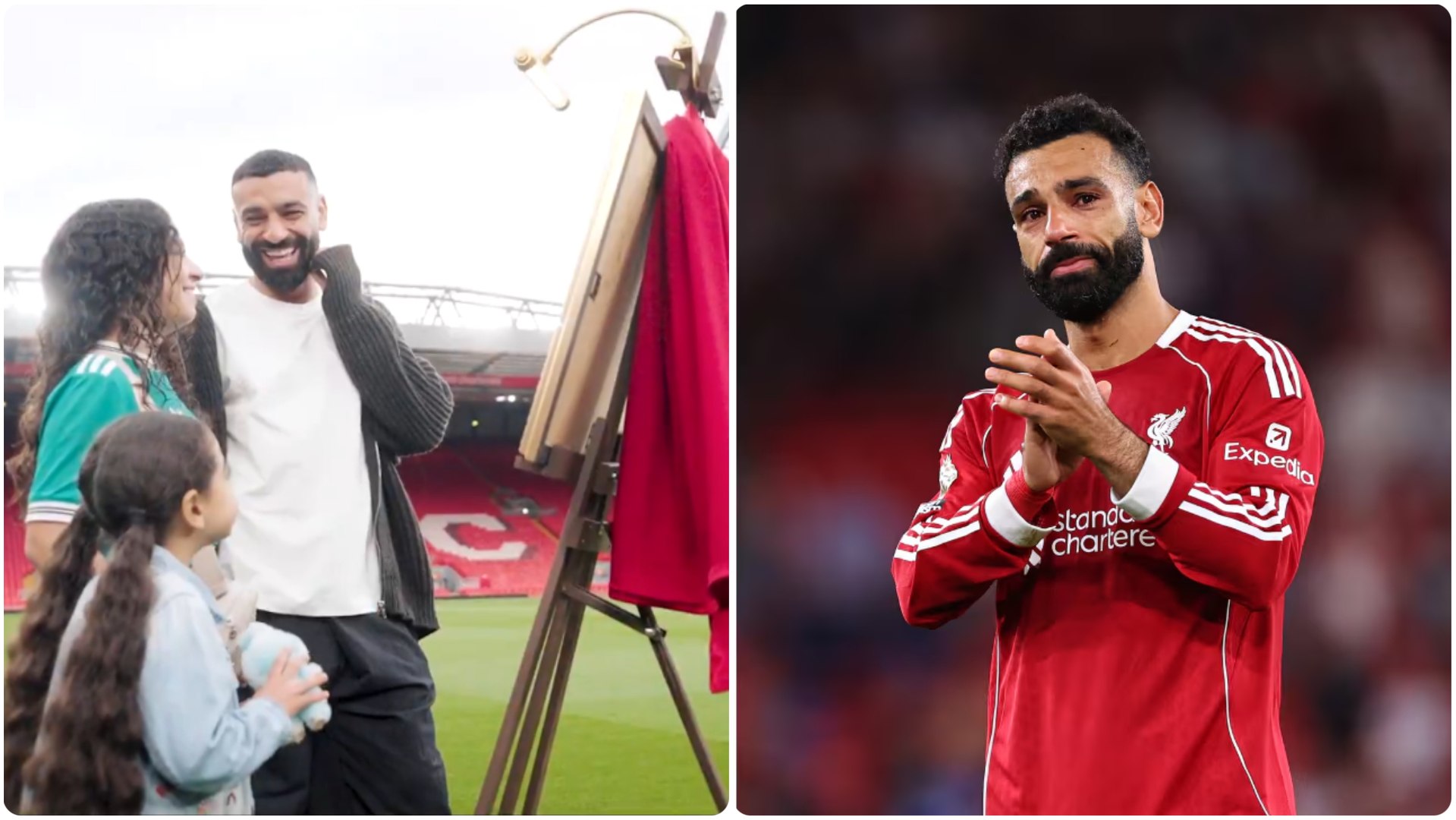 El club inglés despidió al egipcio en Anfield, con un emotivo homenaje celebrado junto a sus hijas, donde se repasó su gloriosa trayectoria como jugador 'red'.
