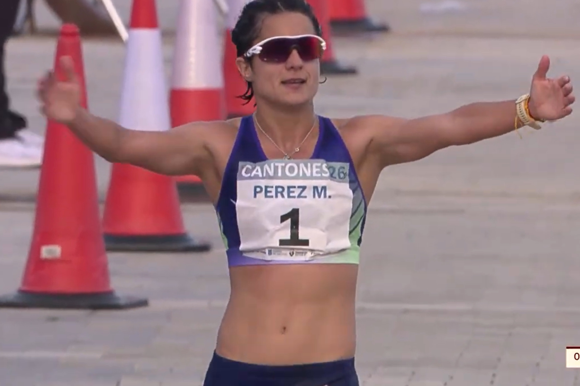 María Pérez entra en meta