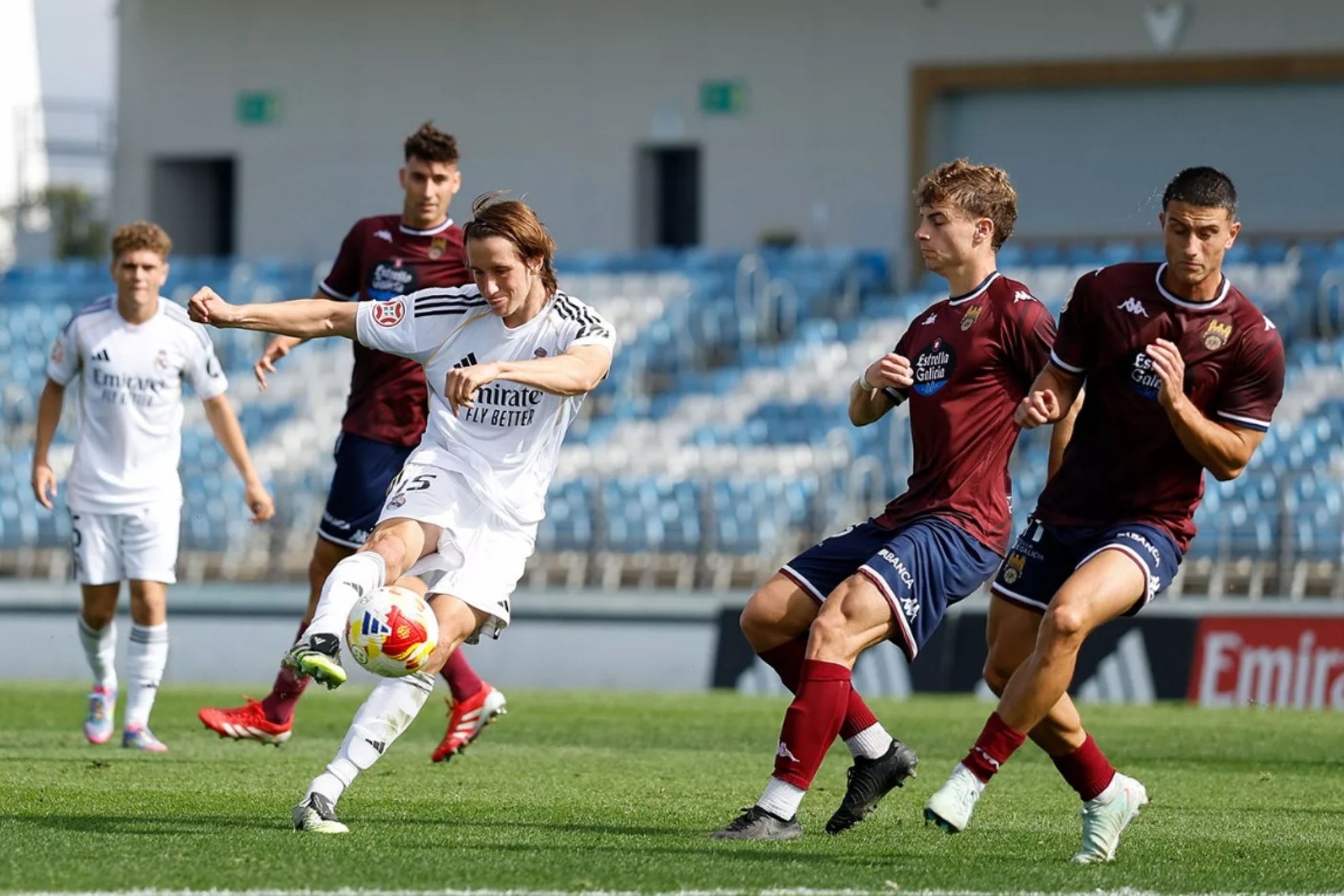 Imagen del partido que disputaron Castilla y Pontevedra esta temporada en el Di Stéfano.