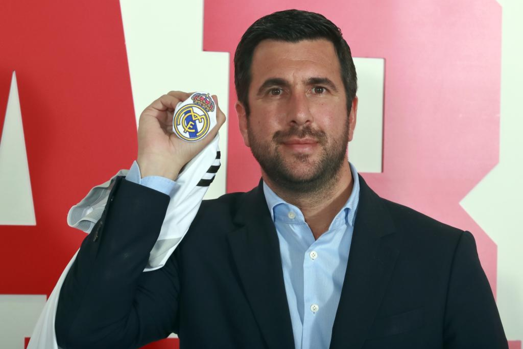 Enrique Riquelme en la redacción de MARCA.