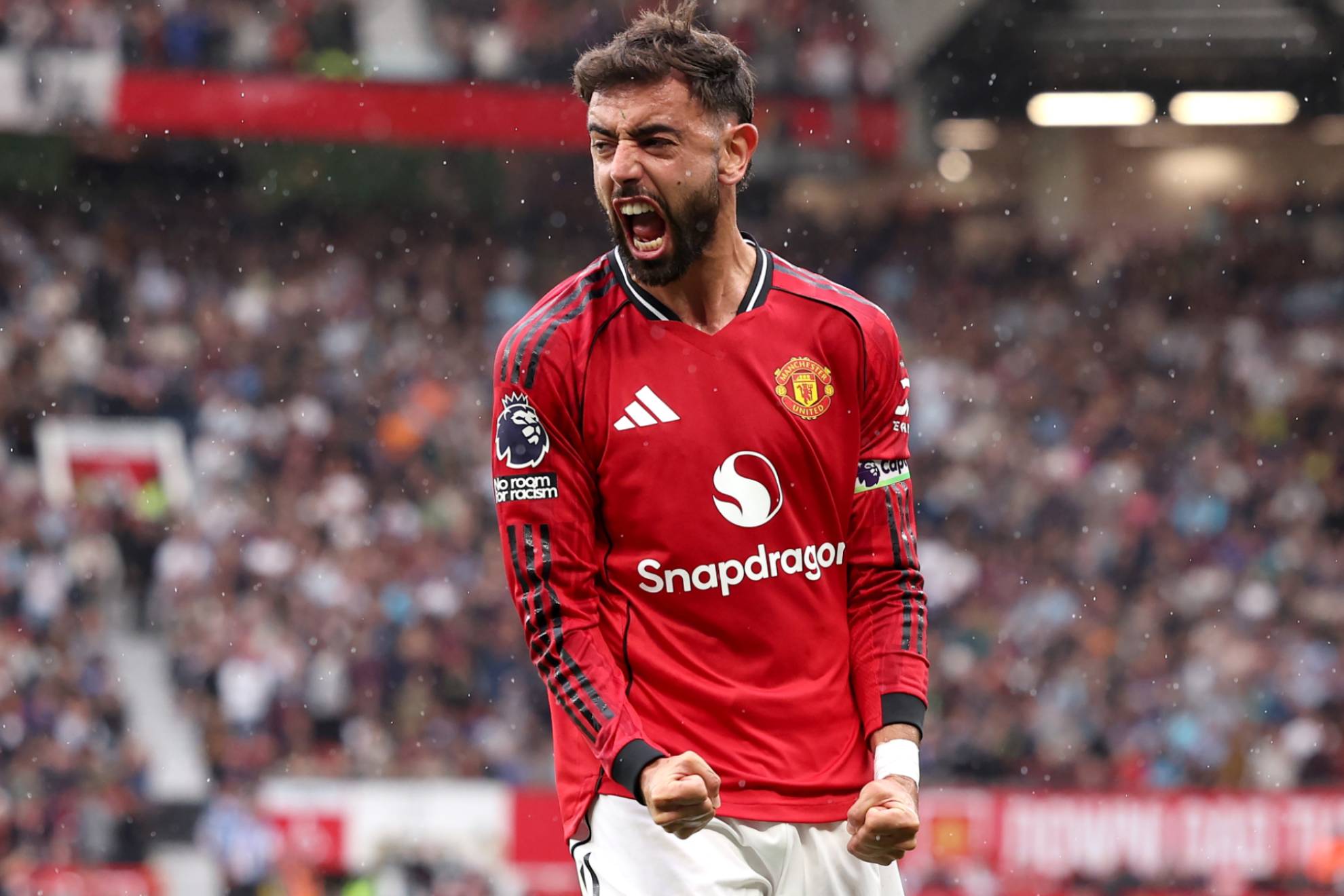 Bruno Fernandes durante un partido con el Manchester United. EFE