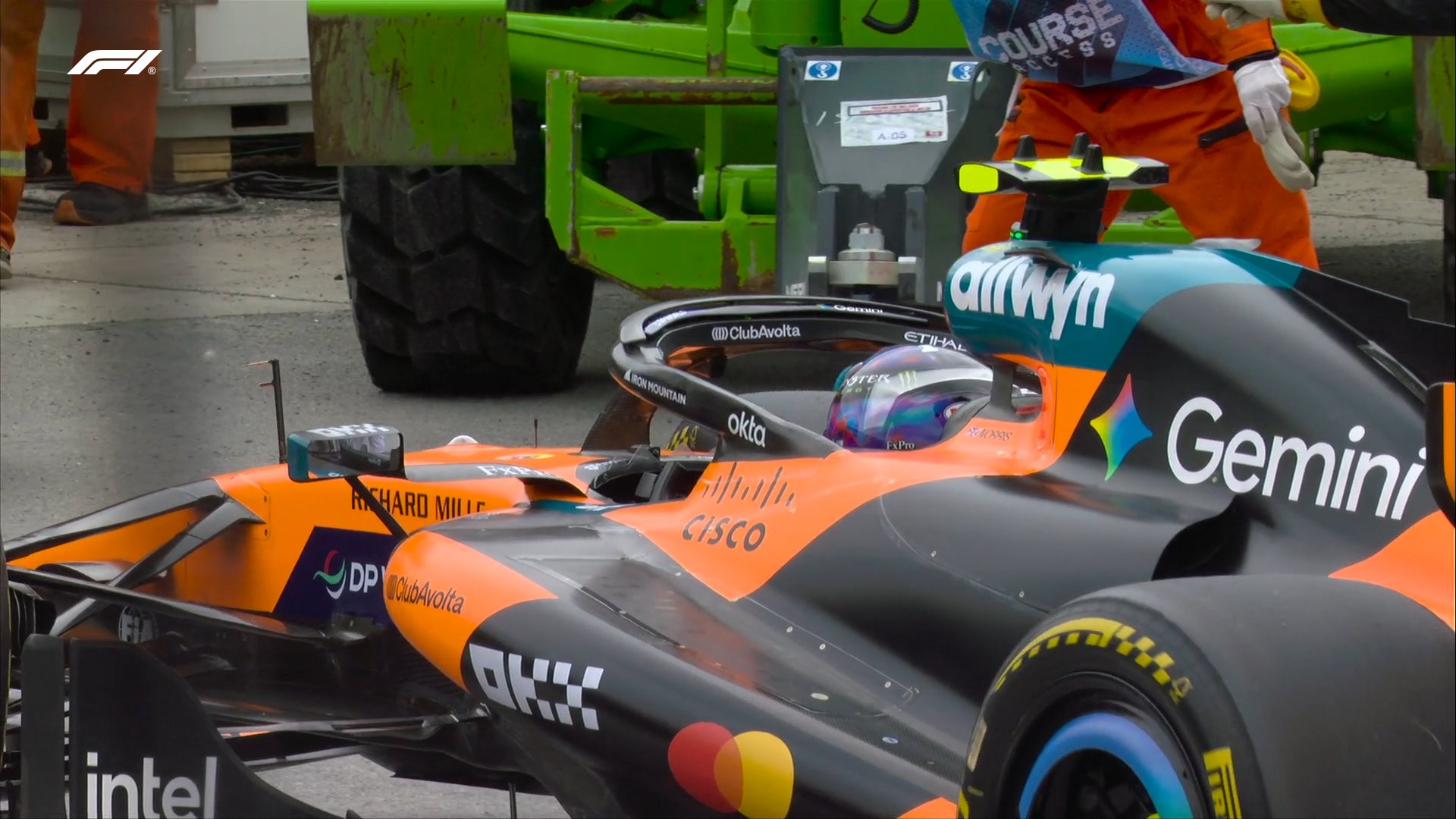 Norris, tirado. F1