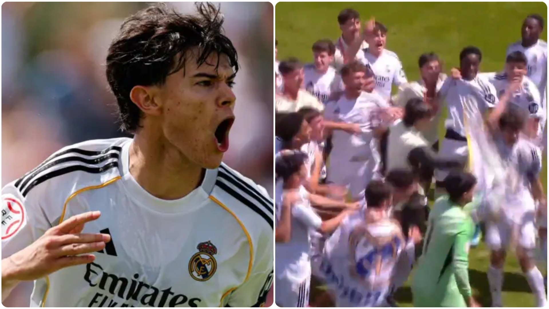 La celebración del Real Madrid tras ganar la Copa de Campeones Juvenil.