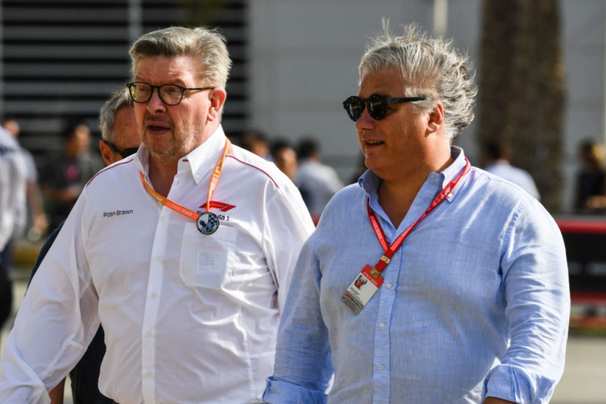 Ross Brawn y Paolo Campinoti. PRIMA PRAMAC