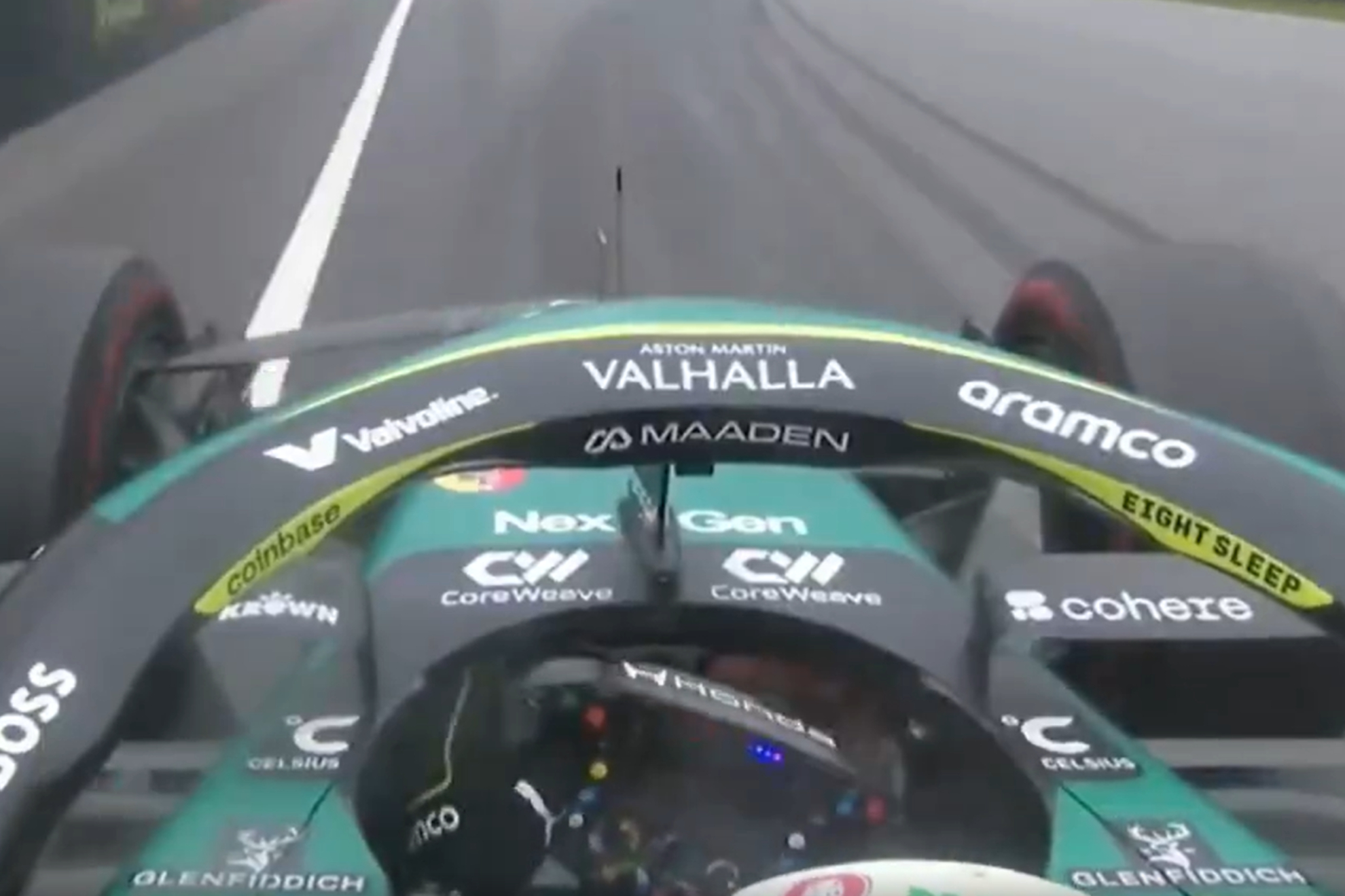 Cámara on-board de Lance Stroll. CAPTURA TV