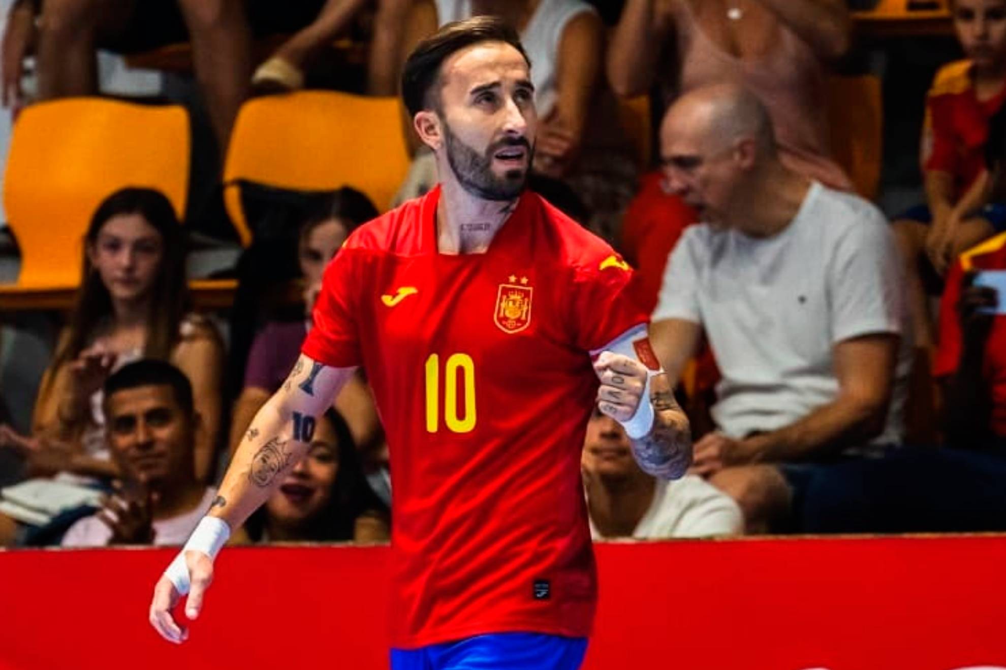 Mario Rivillos con la selección