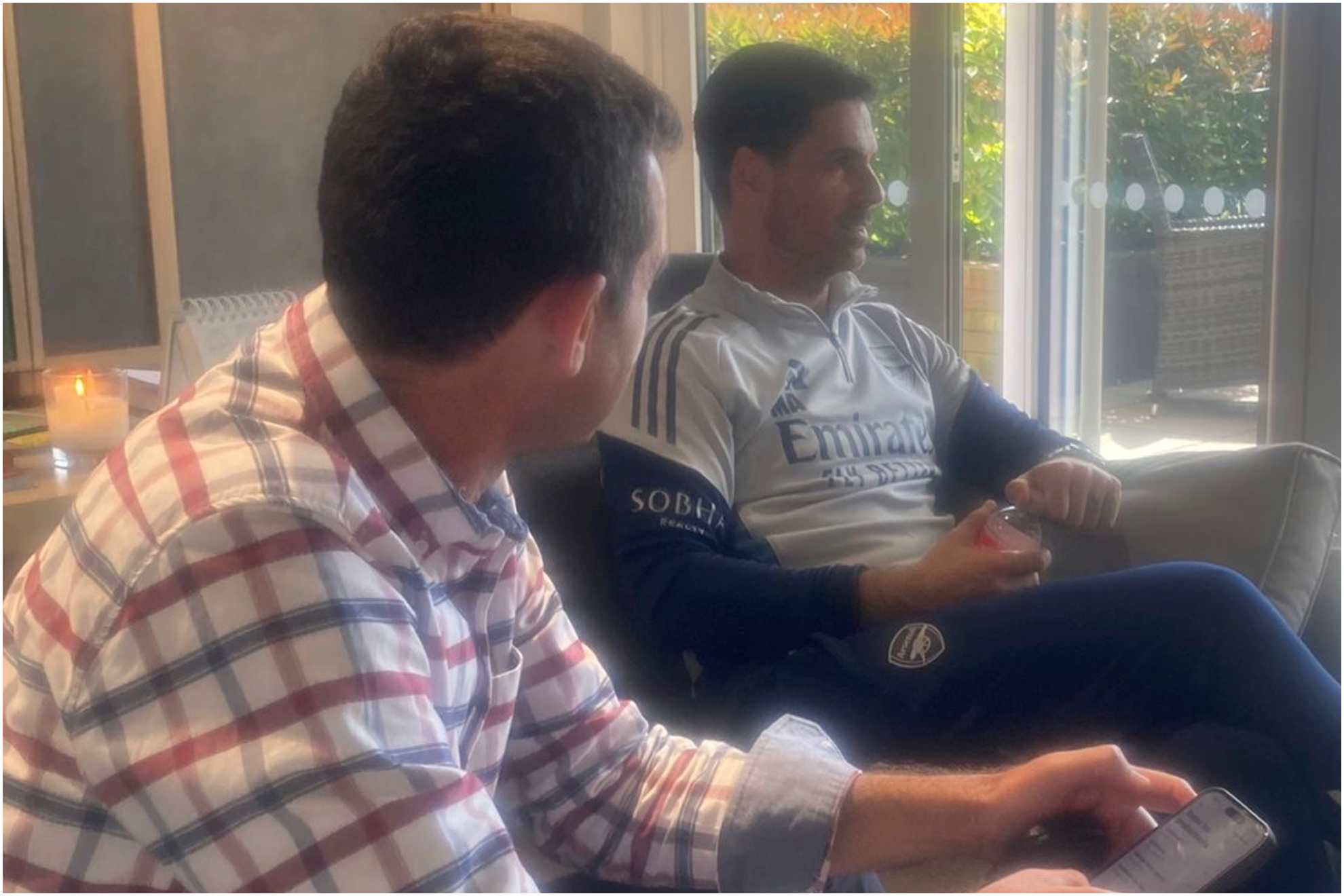 The editor of MARCA, at one point during the interview in London.