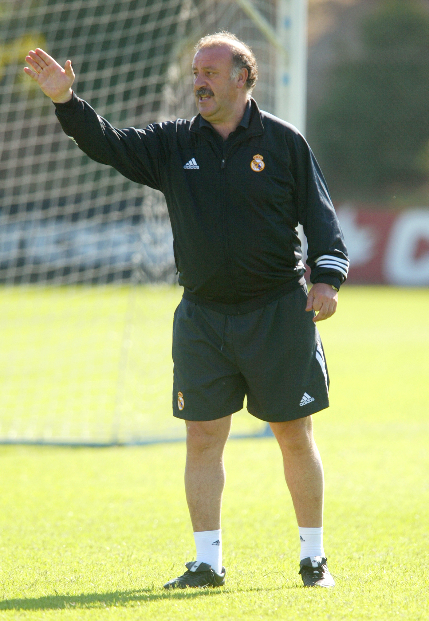 Vicente del Bosque entrenando al Real Madrid
