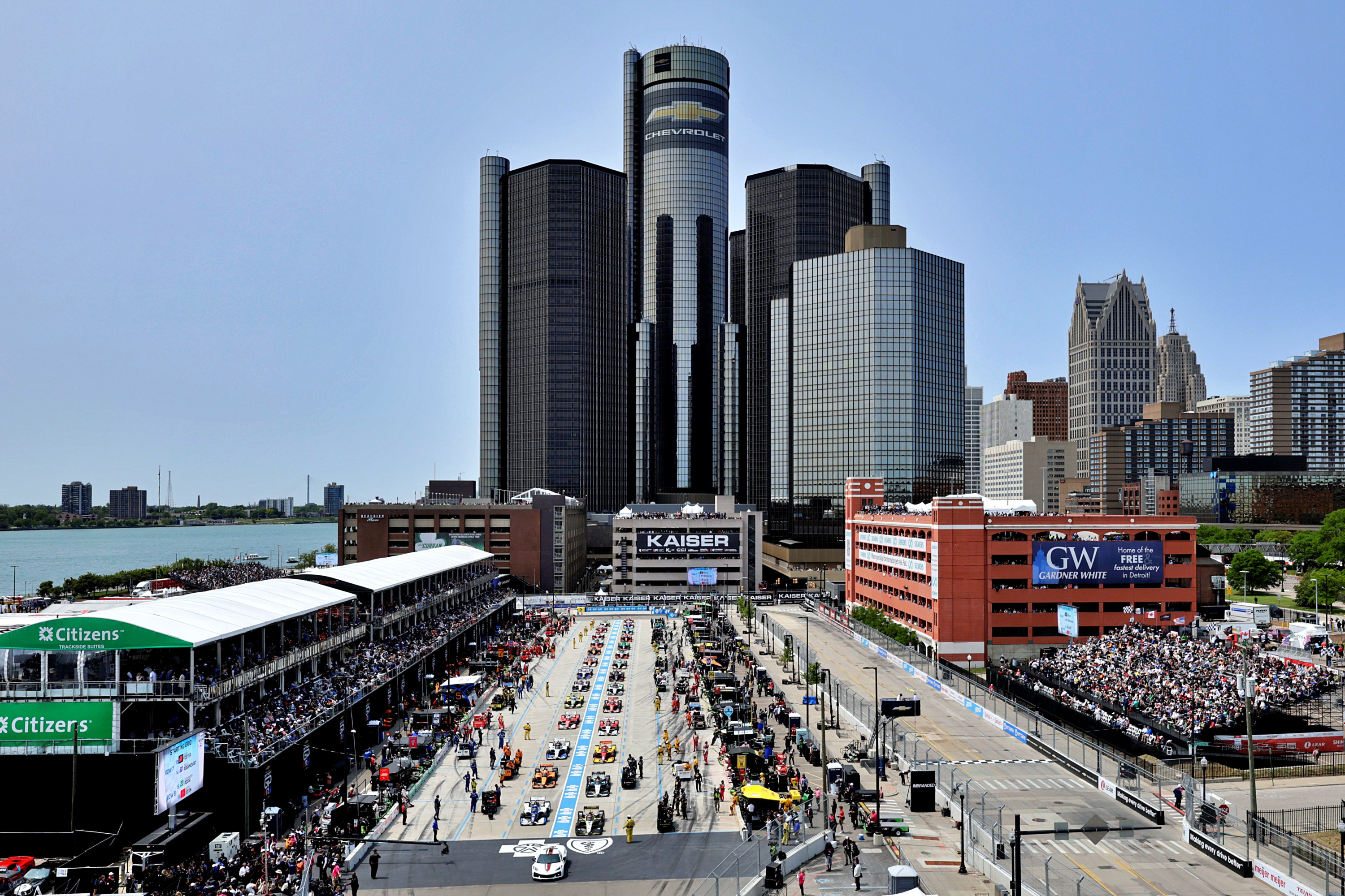 El espectacular entorno del GP de Detroit, al pie de la sede mundial de General Motors Paul Hurley