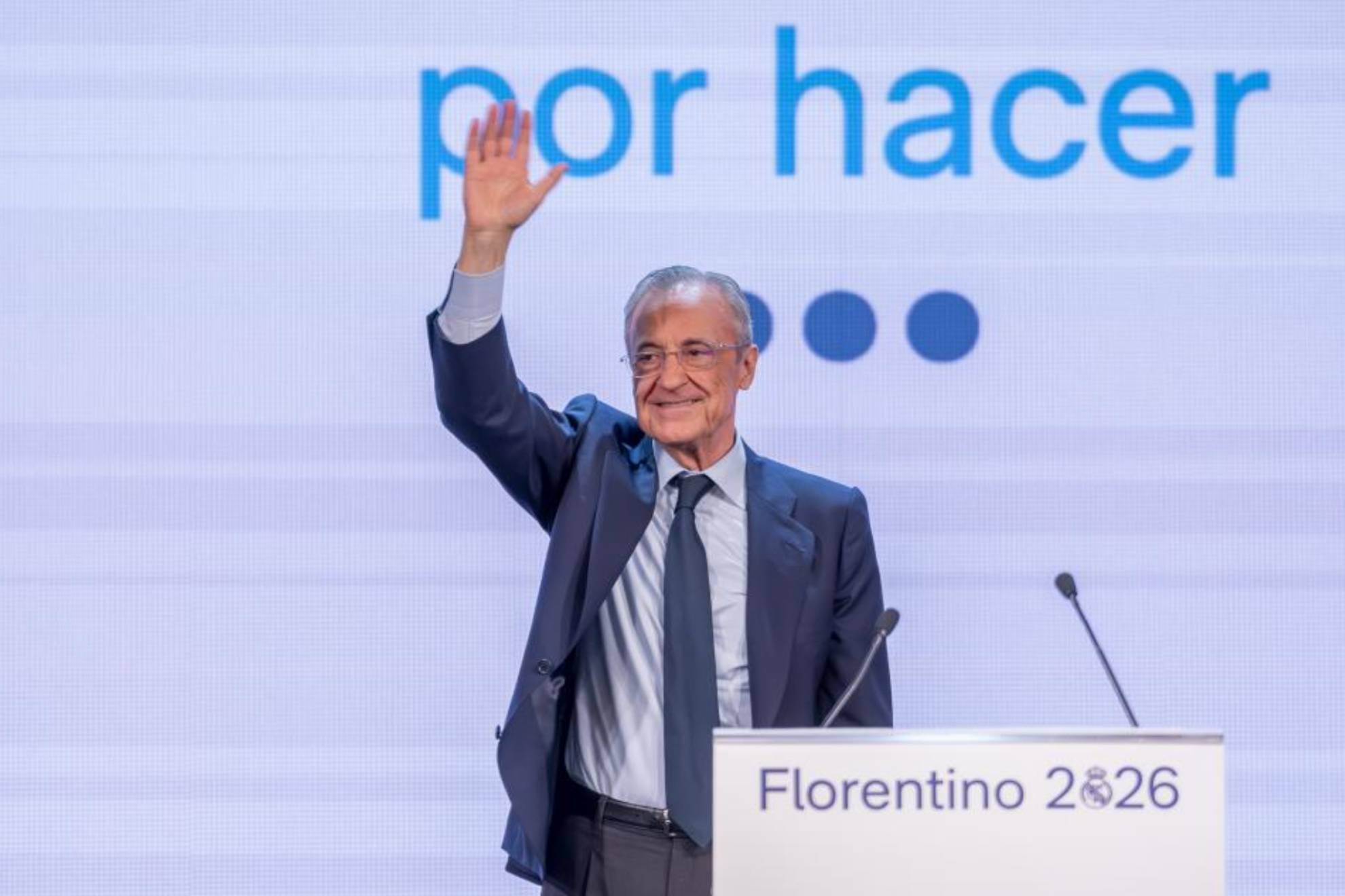 Florentino Pérez in the presentation of his candidacy.