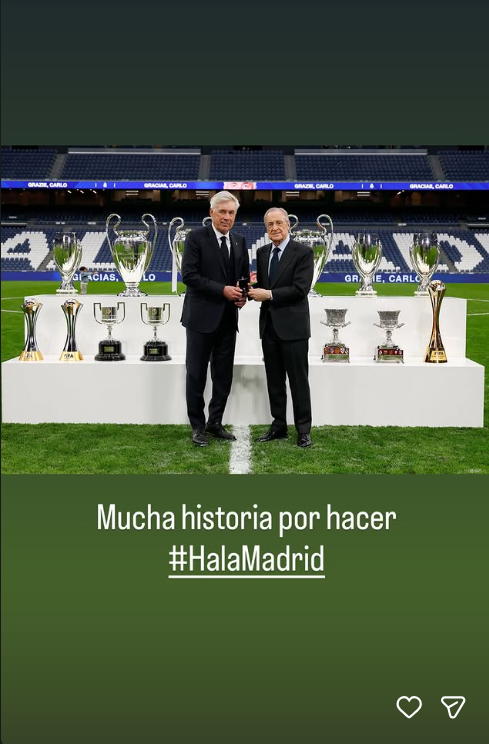The image that Ancelotti published on Instagram.