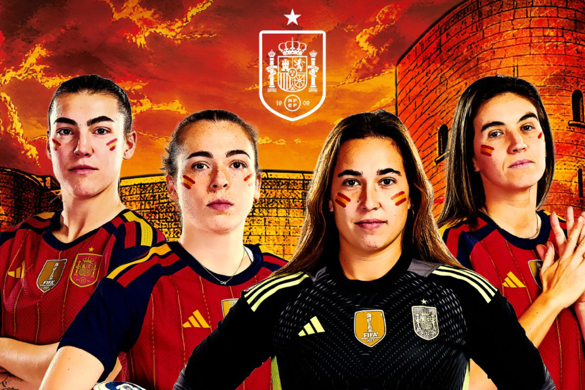 Cartel del España-Inglaterra que se jugará en Son Moix RFEF