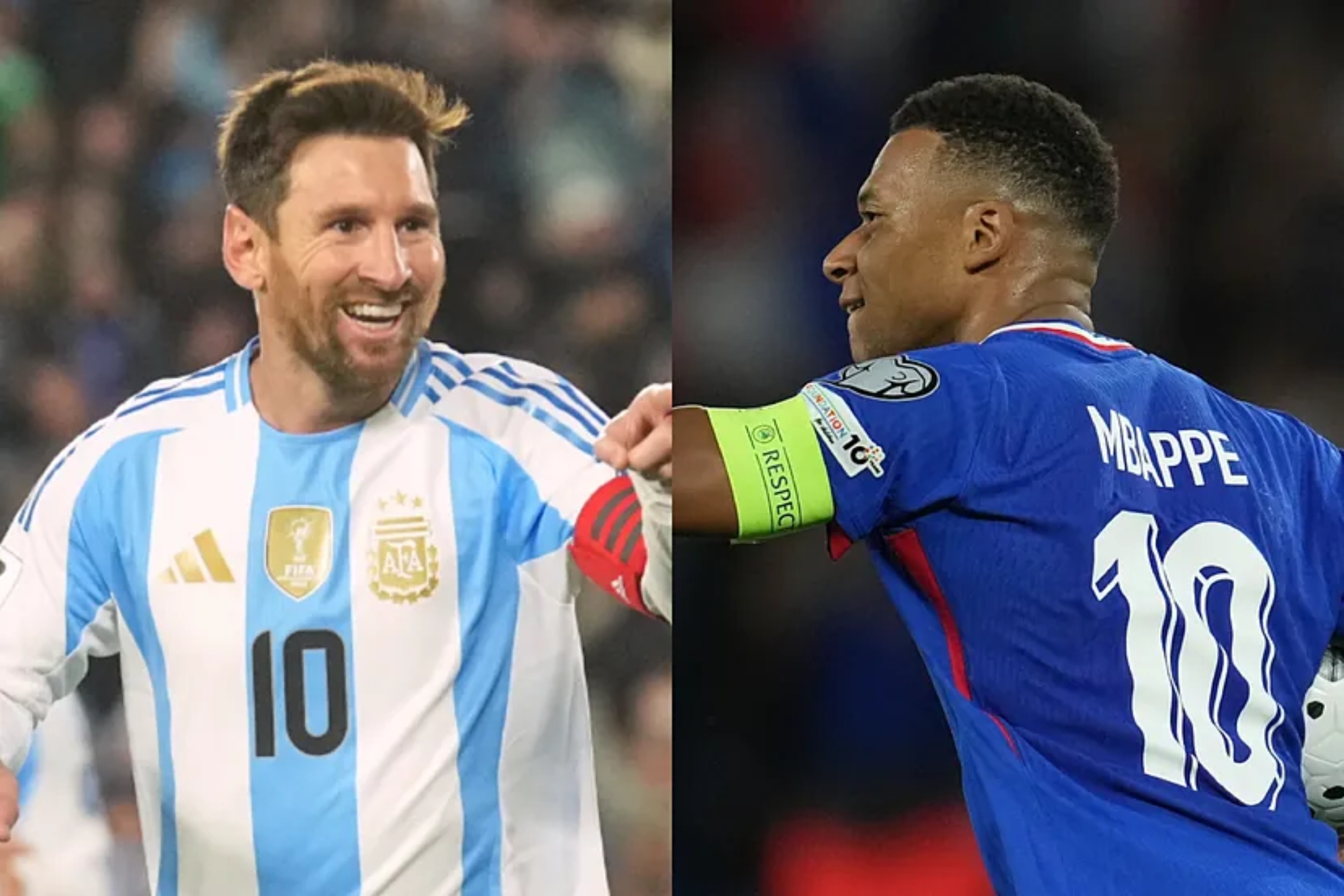 Messi y Mbappé.