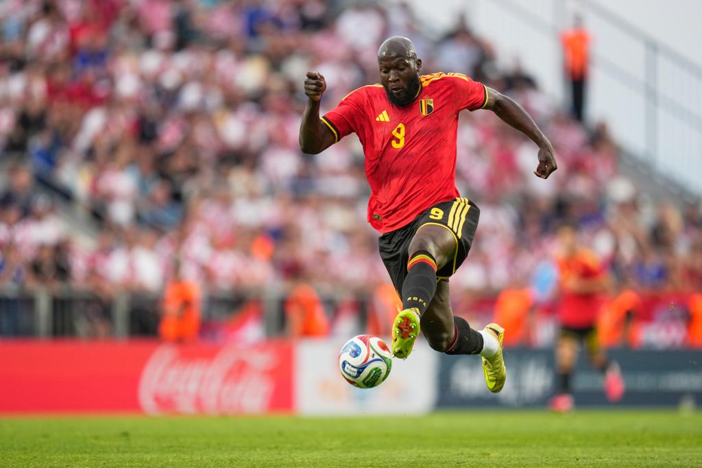 Romelu Lukaku, con el balón en un partido de Bélgica.