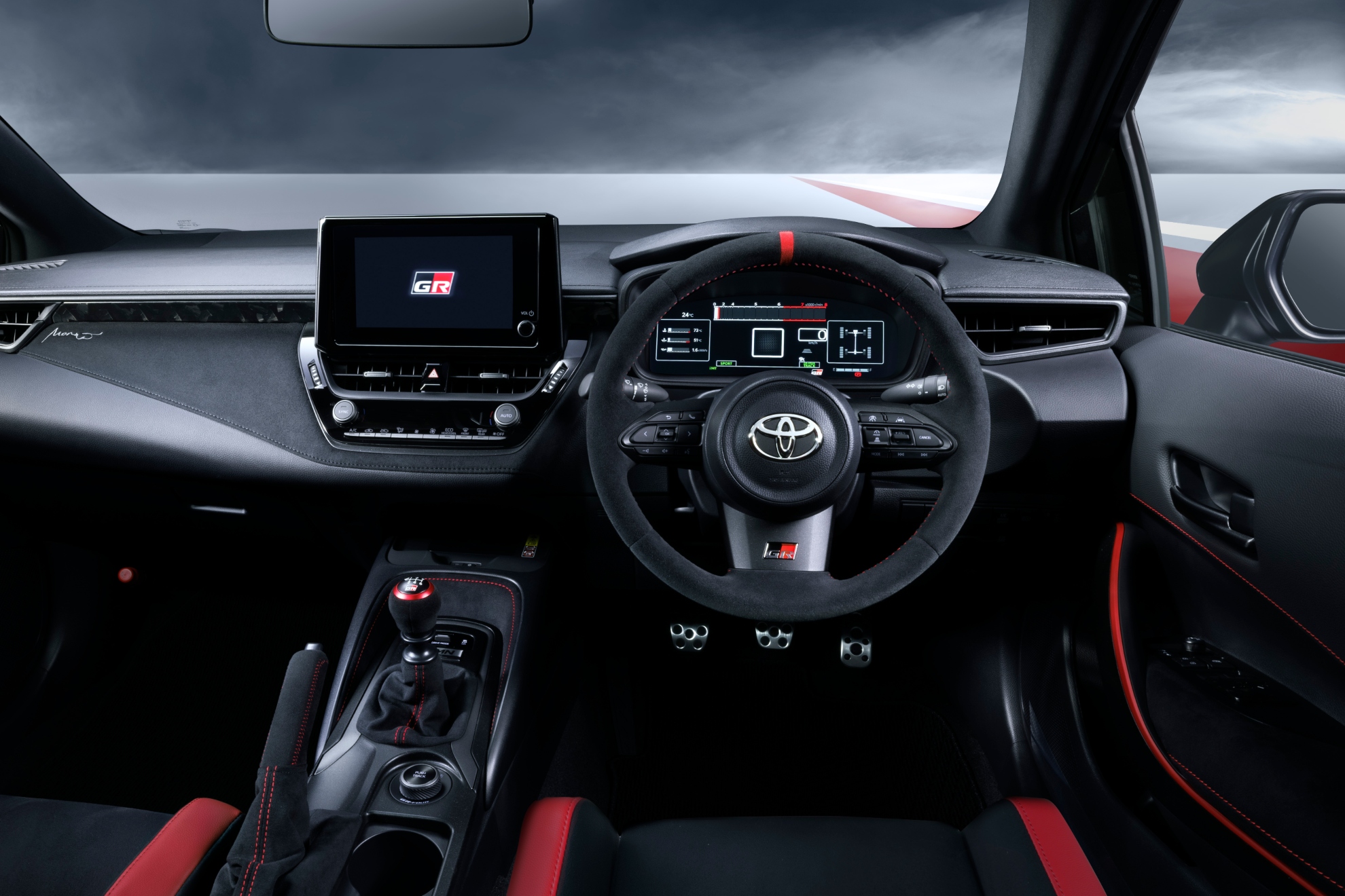 El ambiente interior también es de coche de carreras
