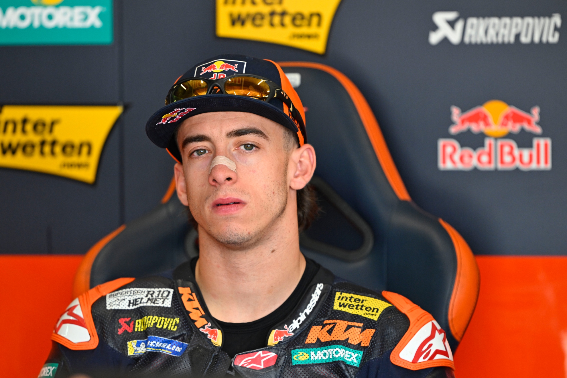 Acosta, en su box en Balaton. RED BULL