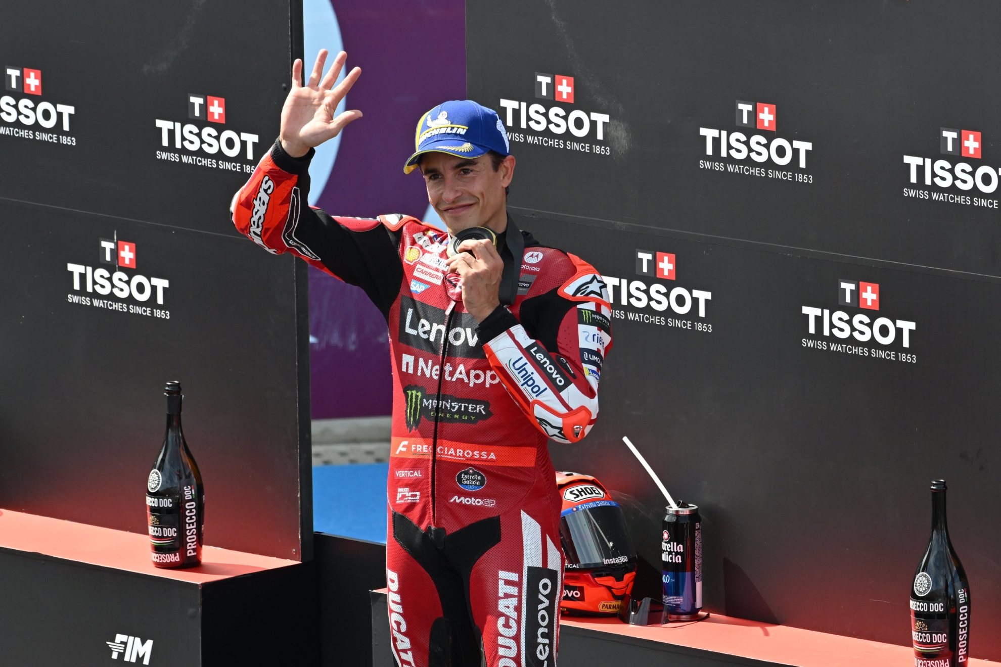 Marc Márquez, en el podio. MICHELIN