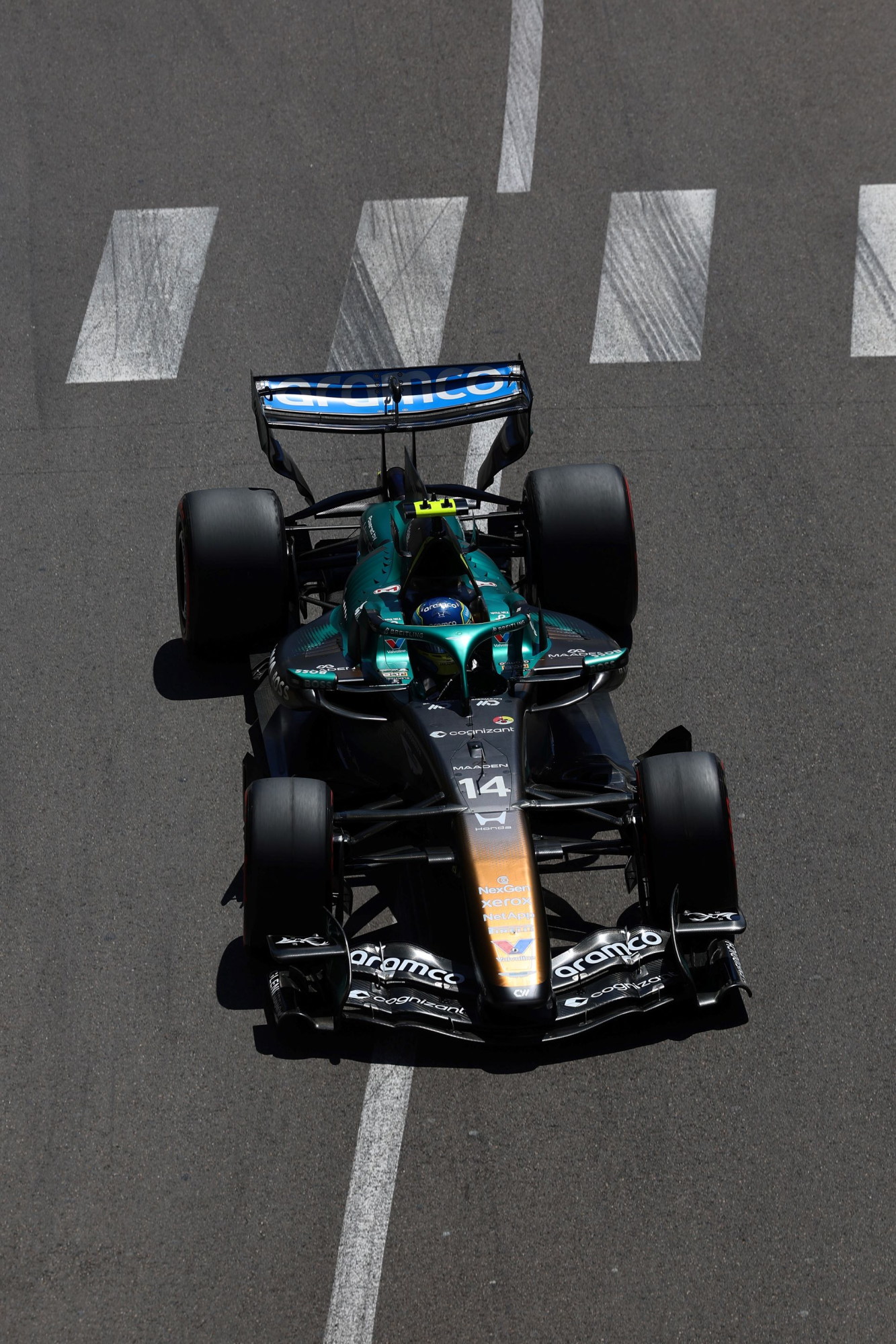 Alonso, en acción.