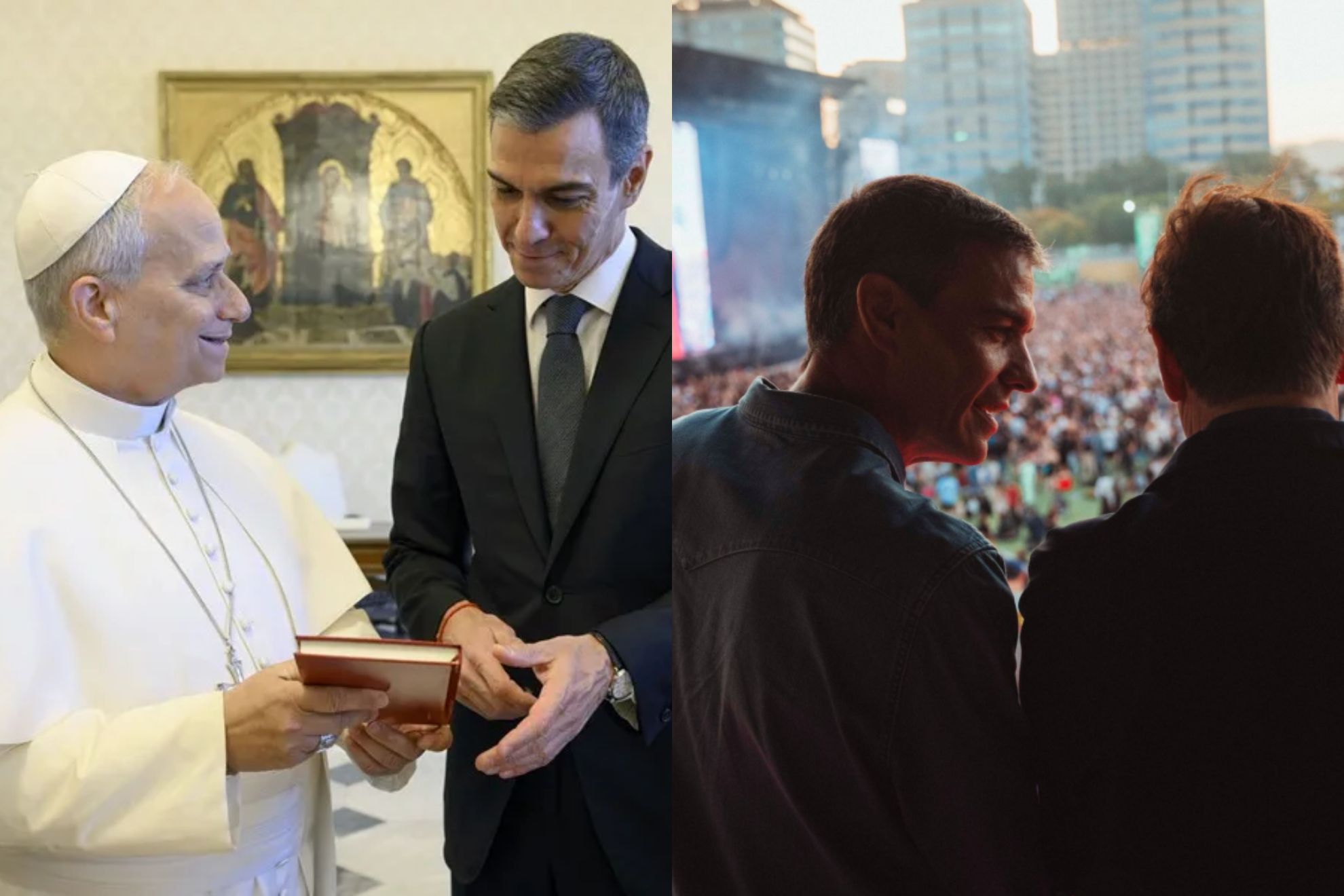 El ajetreado sábado de Pedro Sánchez: de recibir al Papa León XIV en Madrid,  a terminar el día en el Primavera Sound de Barcelona