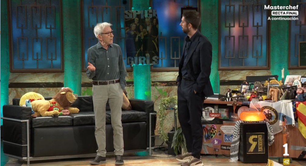 José Sacristán y David Broncano, en 'La Revuelta'.