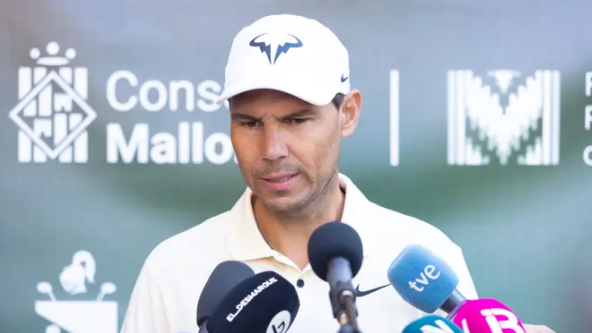 Rafa Nadal (40) atiende a los medios en Pula Golf