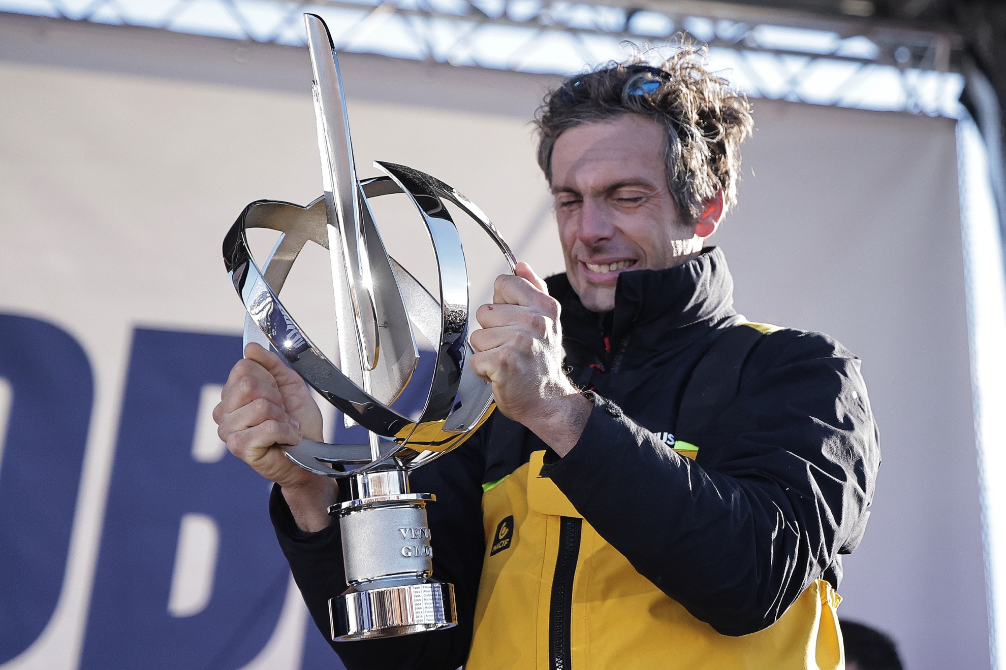Dalin, cuando se proclamó campeón de la Vuelta al Mundo en solitario.