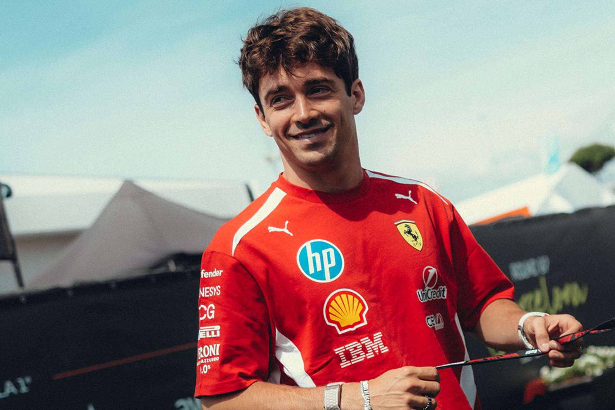 Leclerc, en el Circuit de Barcelona.