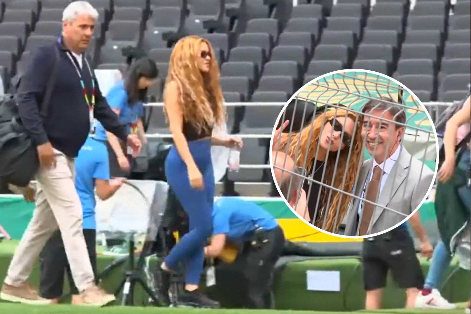 El momento más surrealista del Mundial: un periodista interrumpe su directo por una foto con Shakira