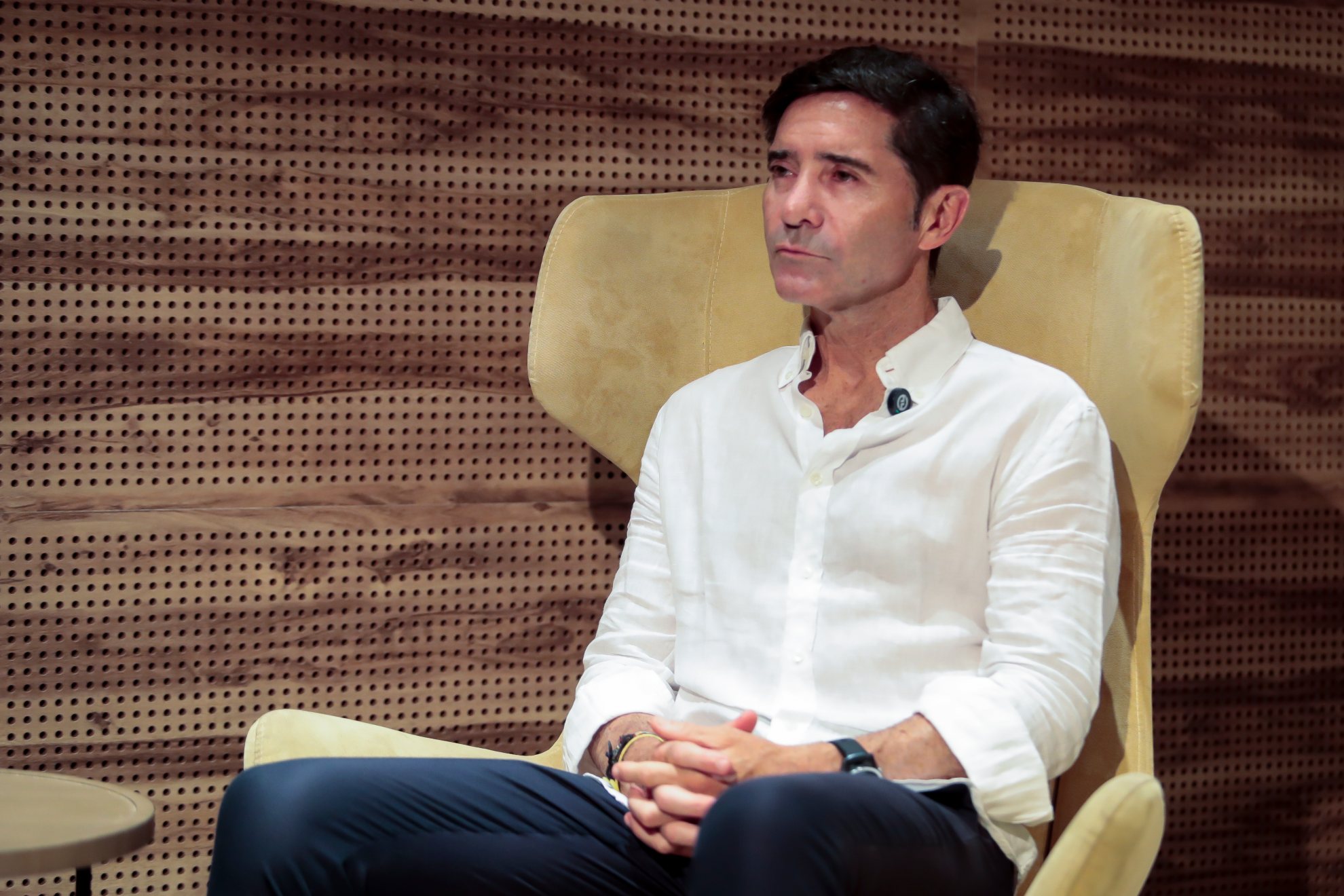 Marcelino, durante la entrevista.