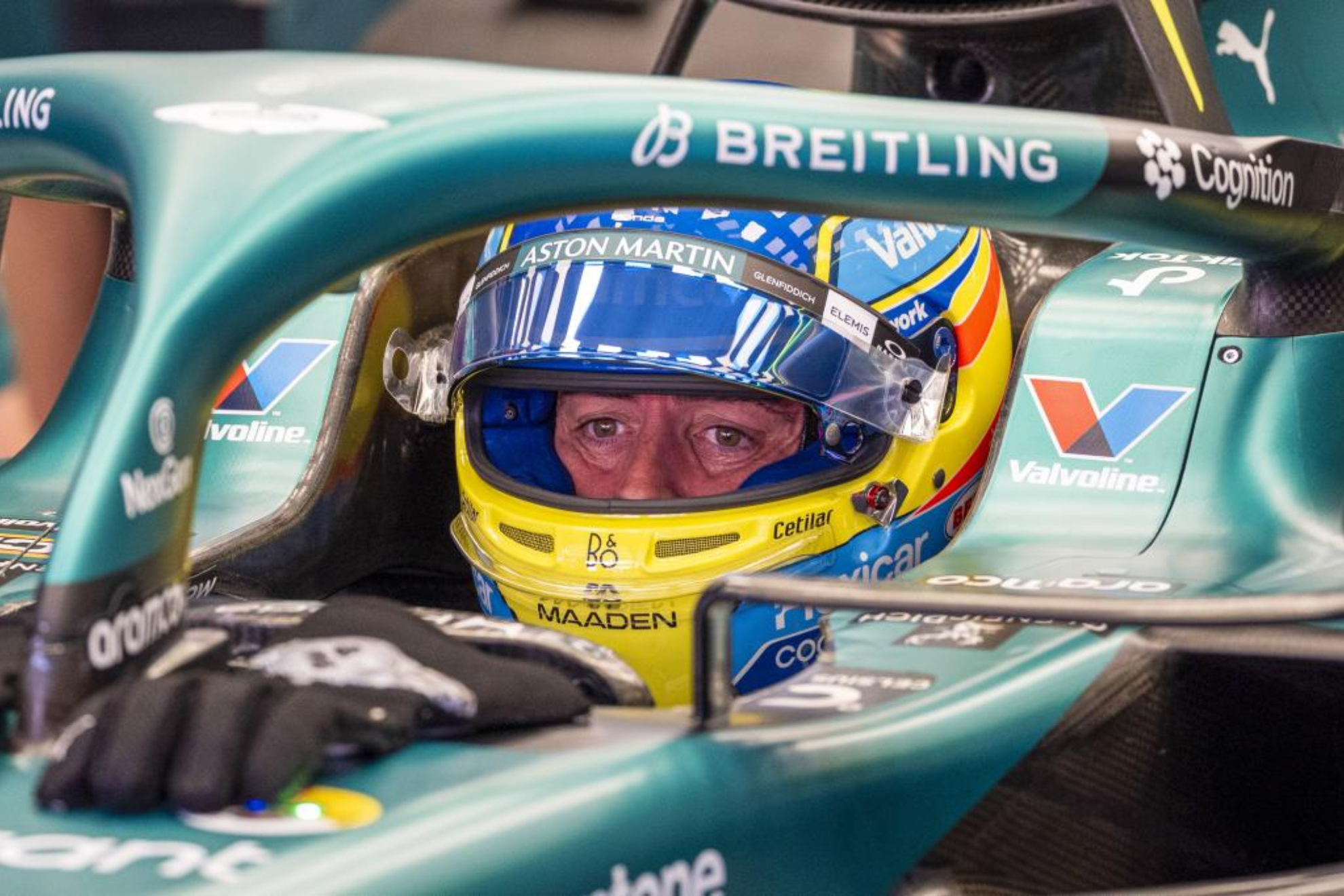Alonso, en el Aston Martín.