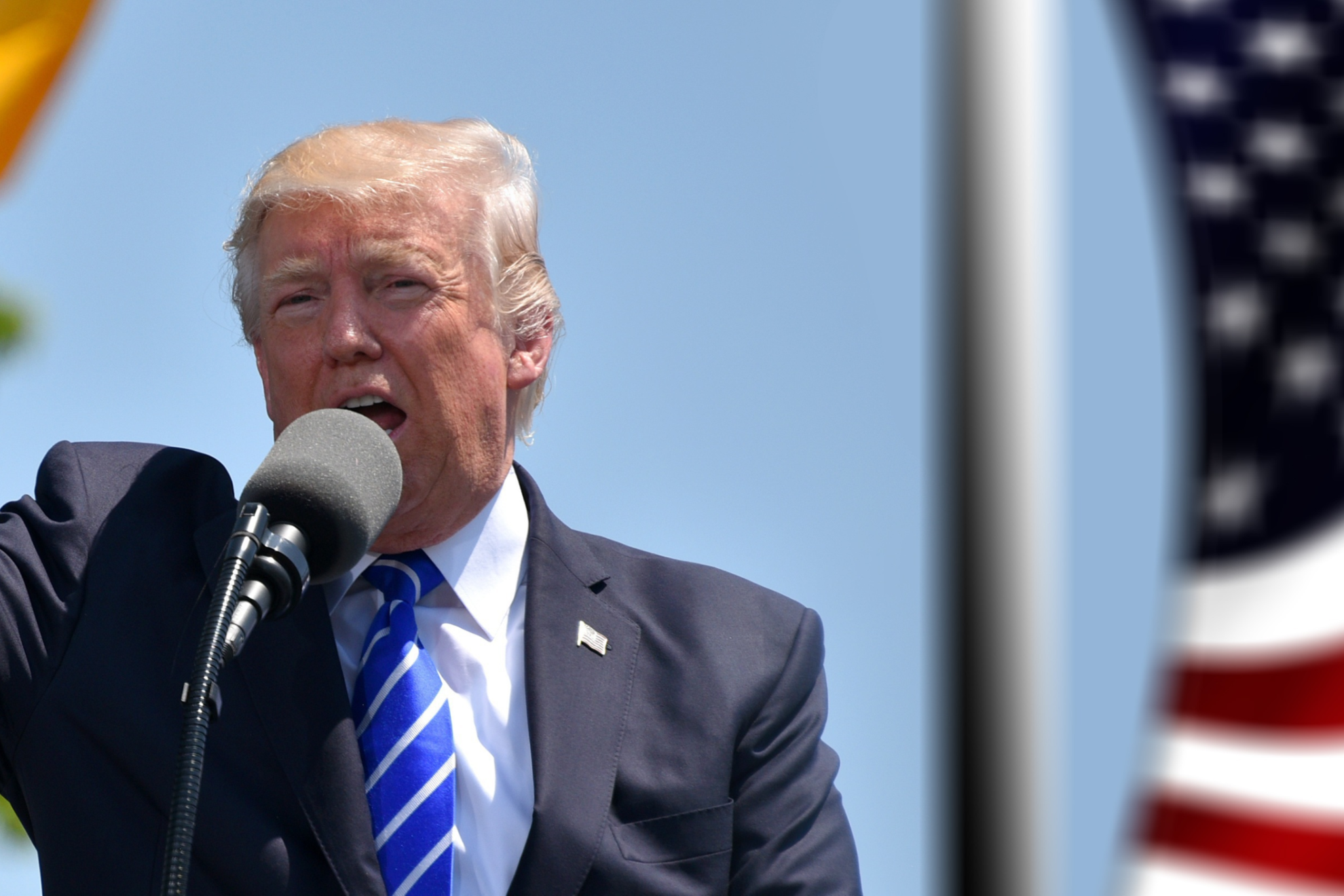 Donald Trump, durante un discurso Pixabay