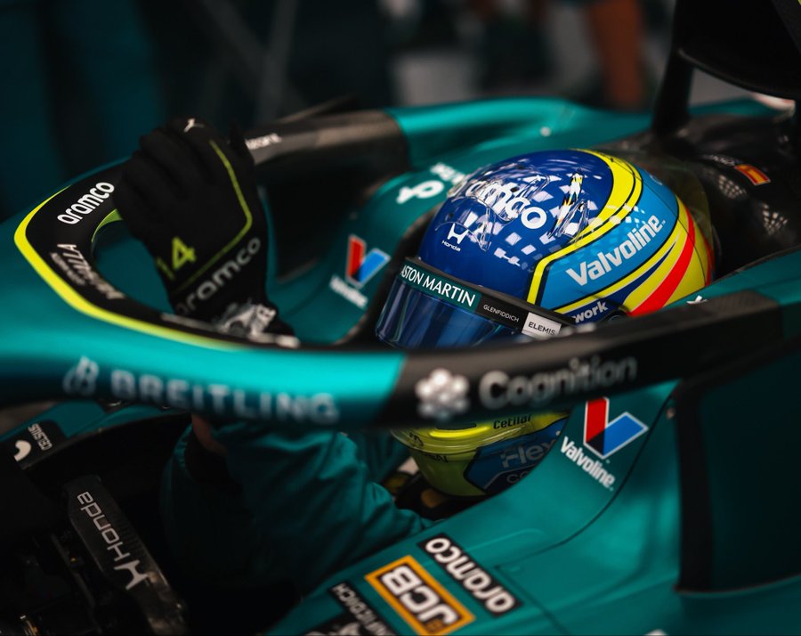 Alonso, en el AMR26, en Barcelona. AMR F1