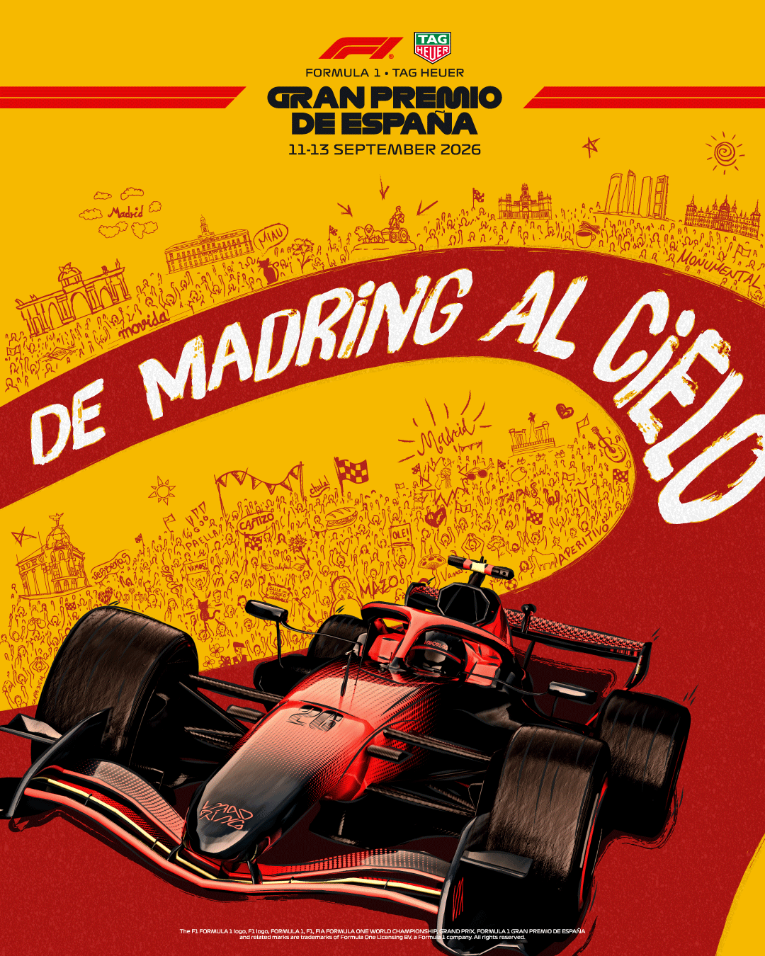 El cartel oficial del GP de España 2026 de F1. Madring