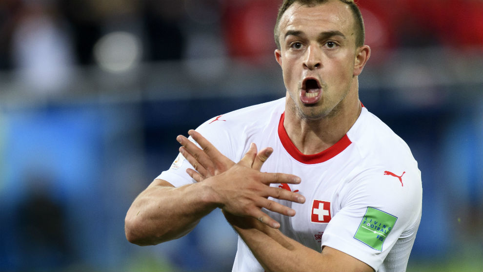 Shaqiri y su polémica celebración ante Serbia