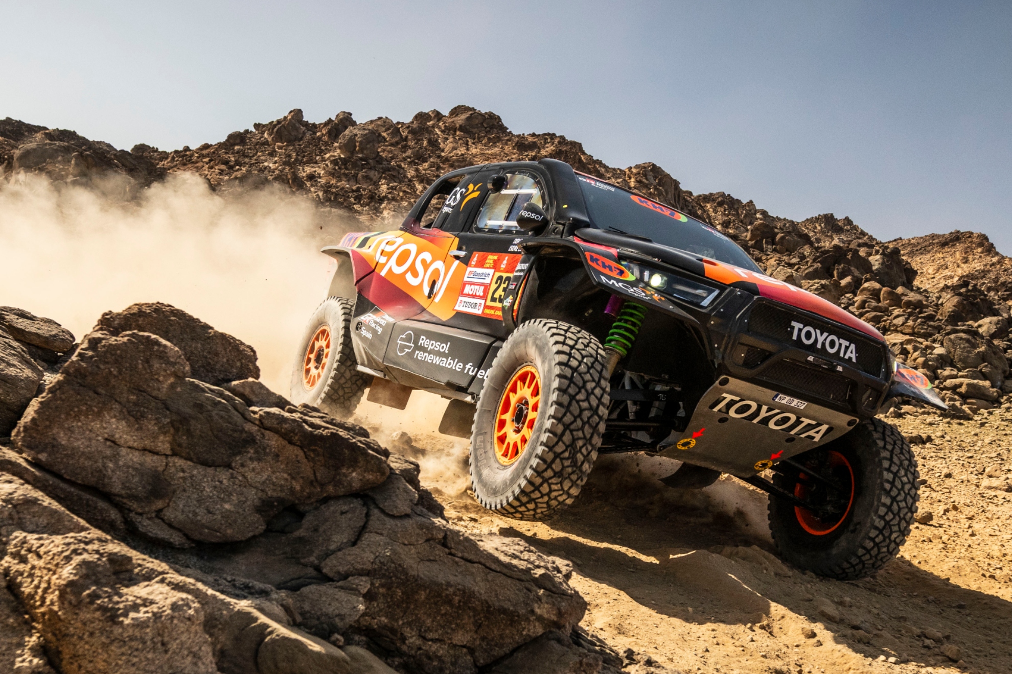 Esteve y Villalobos durante el Dakar 2026 ASO/Charly López