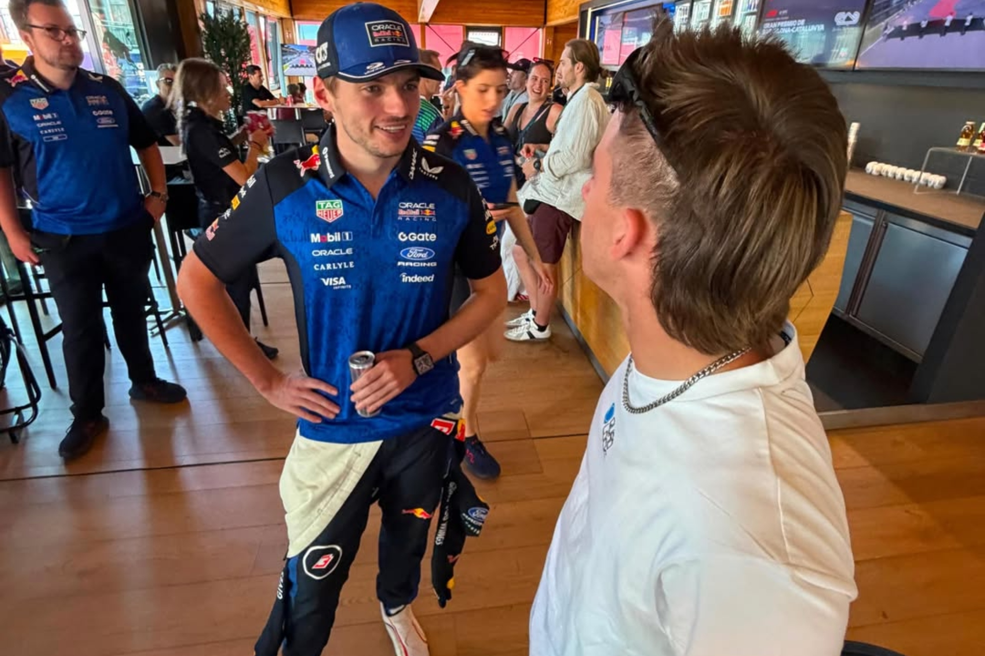 Max Verstappen y Acosta, en Montmeló, en la F1. INSTAGRAM ACOSTA
