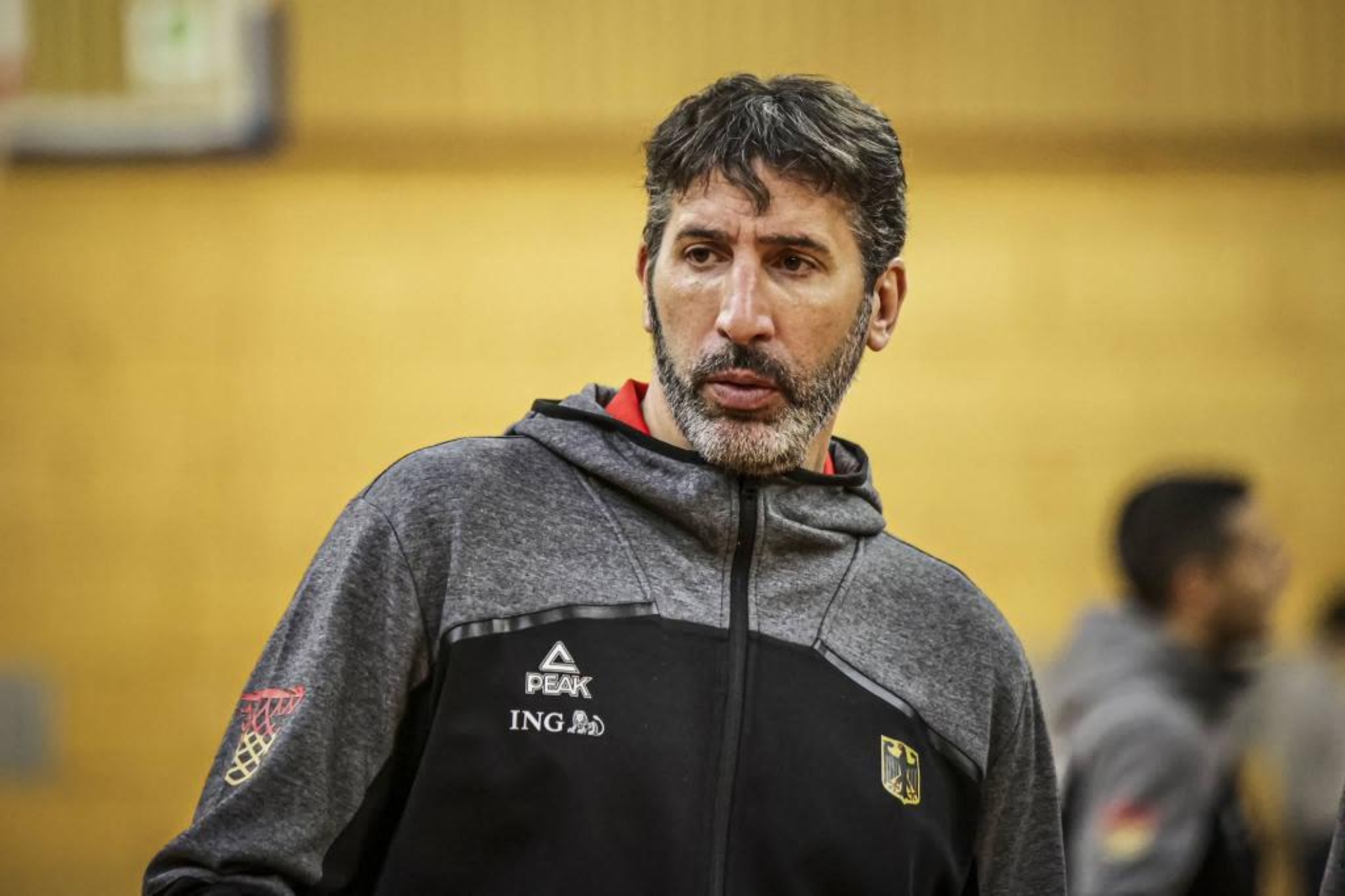 Alex Mumbrú, durante un entrenamiento con la selección alemana. FIBA