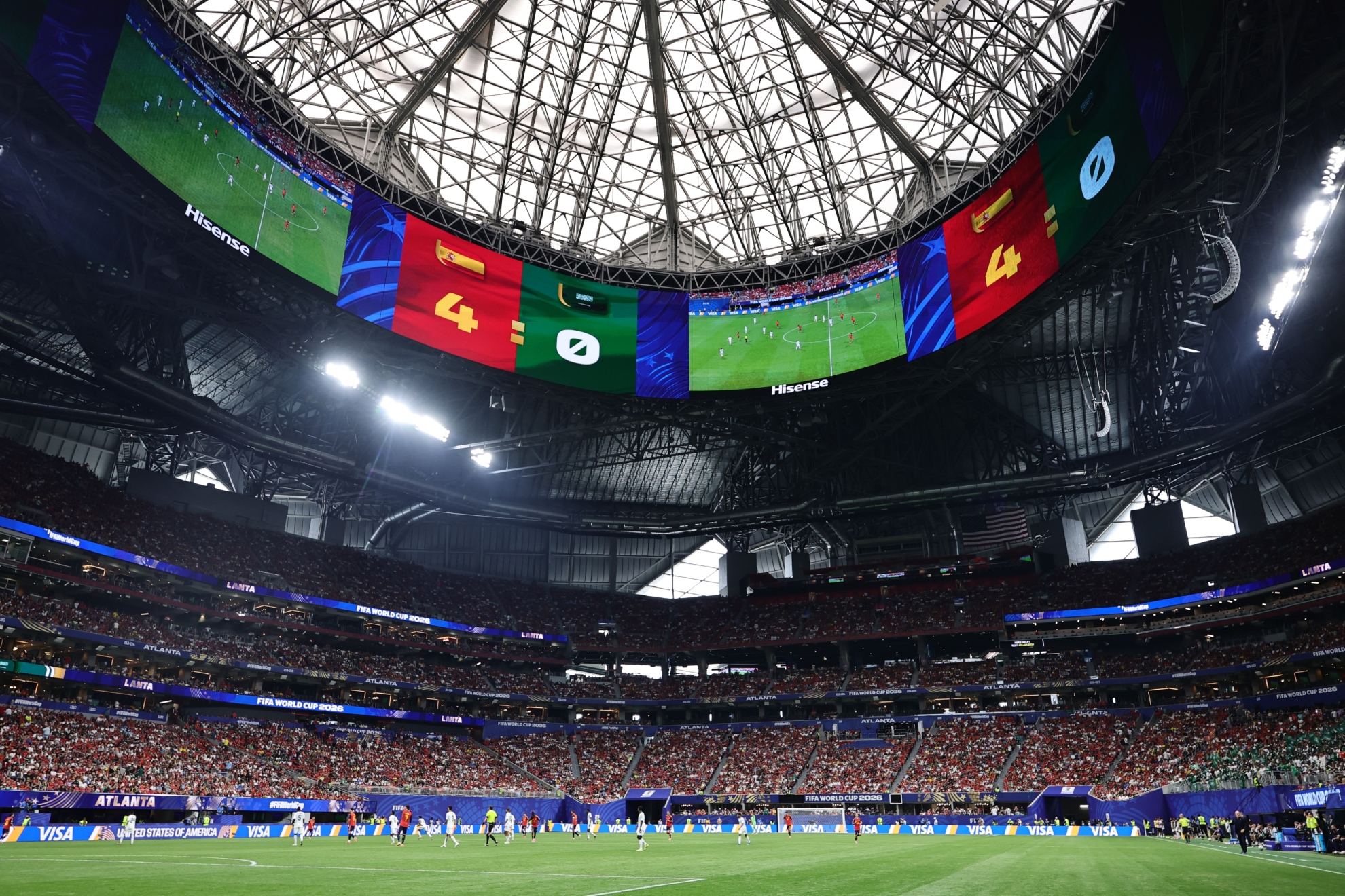 Imagen del estadio de Atlanta durante el España - Arabia Saudí.