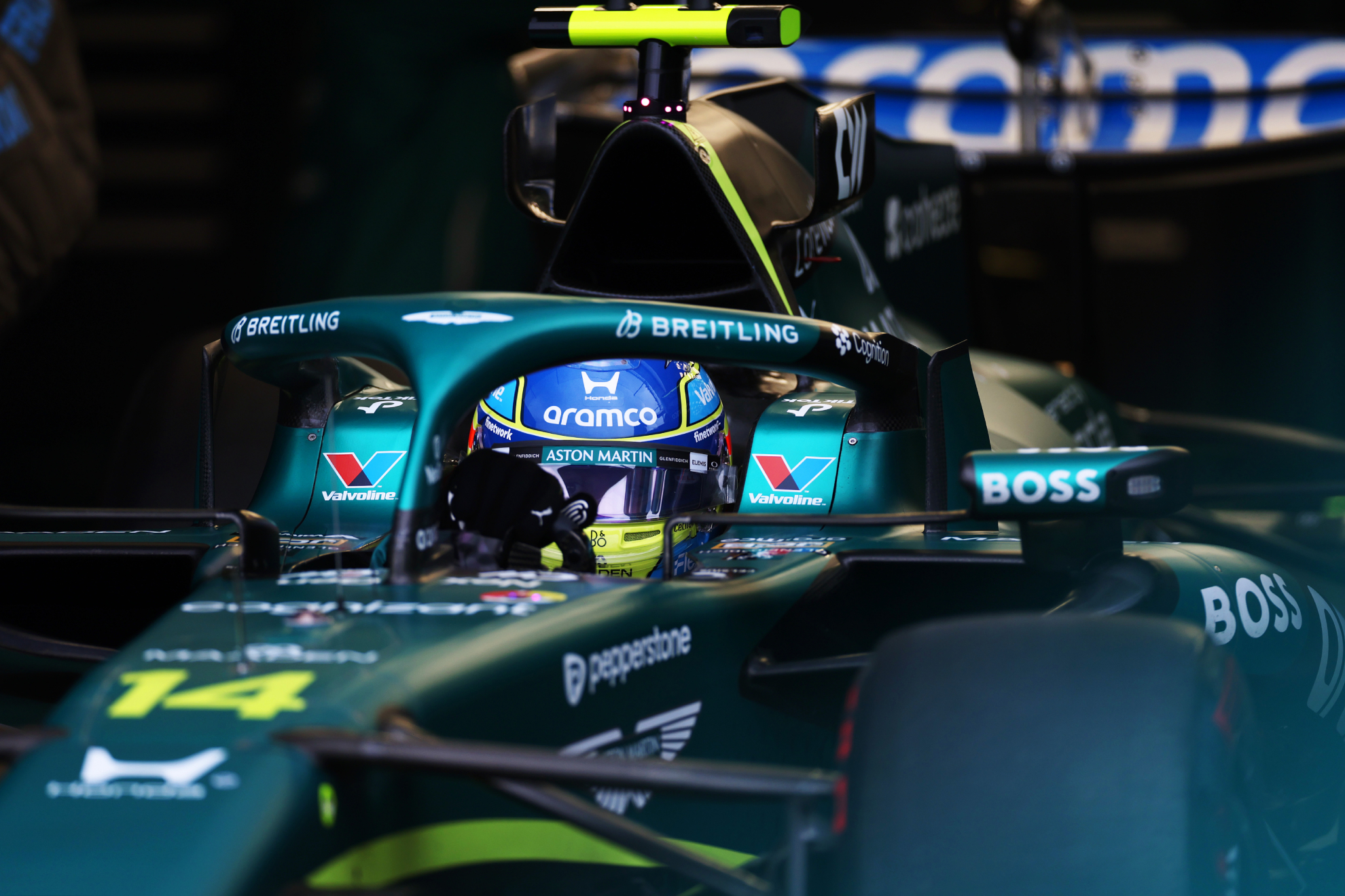 Alonso, en el AMR26.